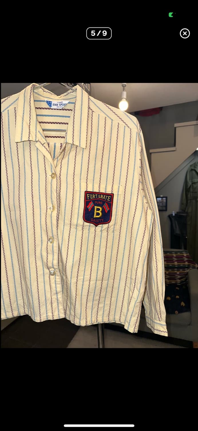 Japanese stripe pattern patch detail SH 상품이미지5