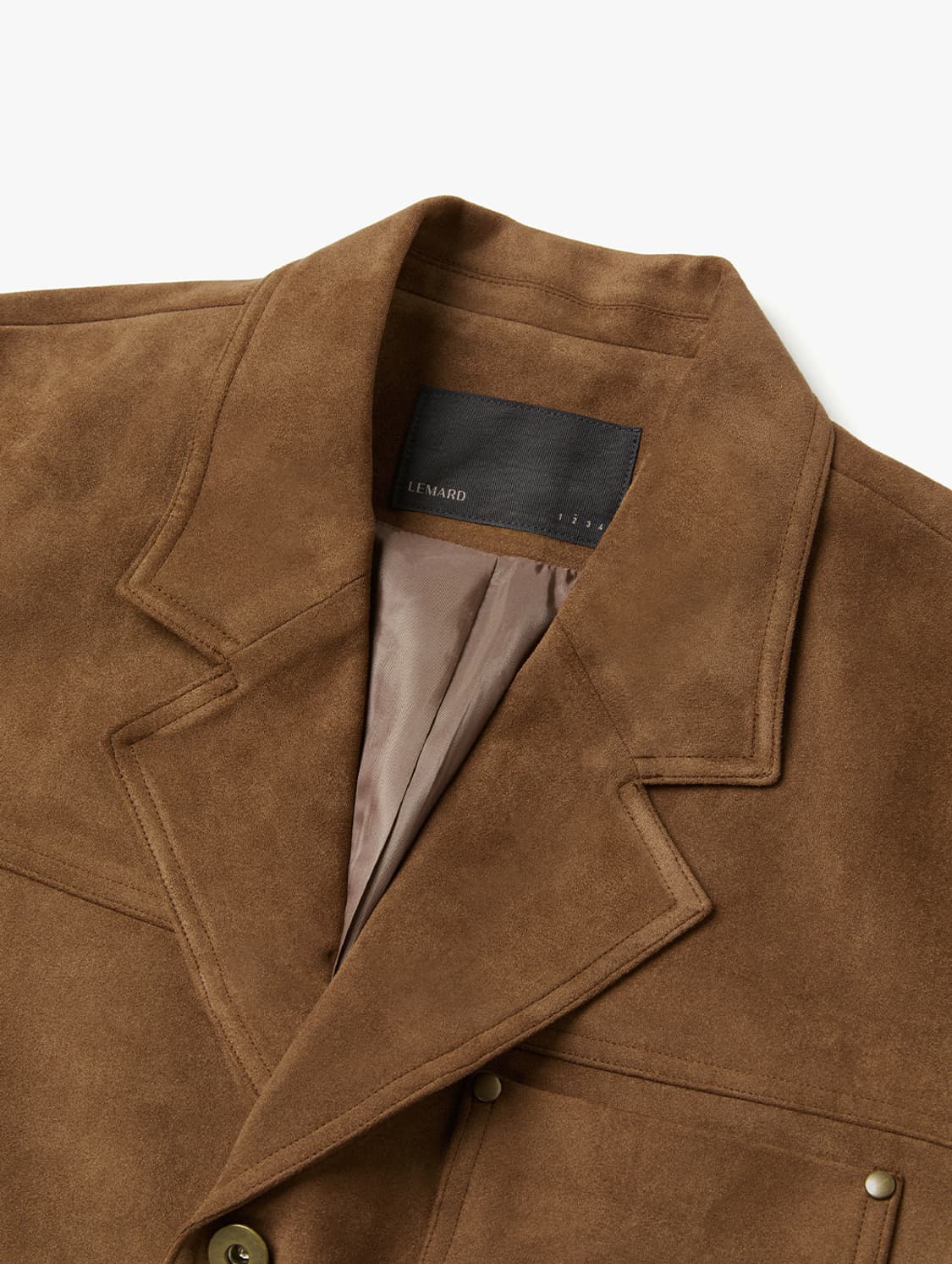 르마드 테일러 페이크 스웨이드 자켓 - BROWN 상품이미지3