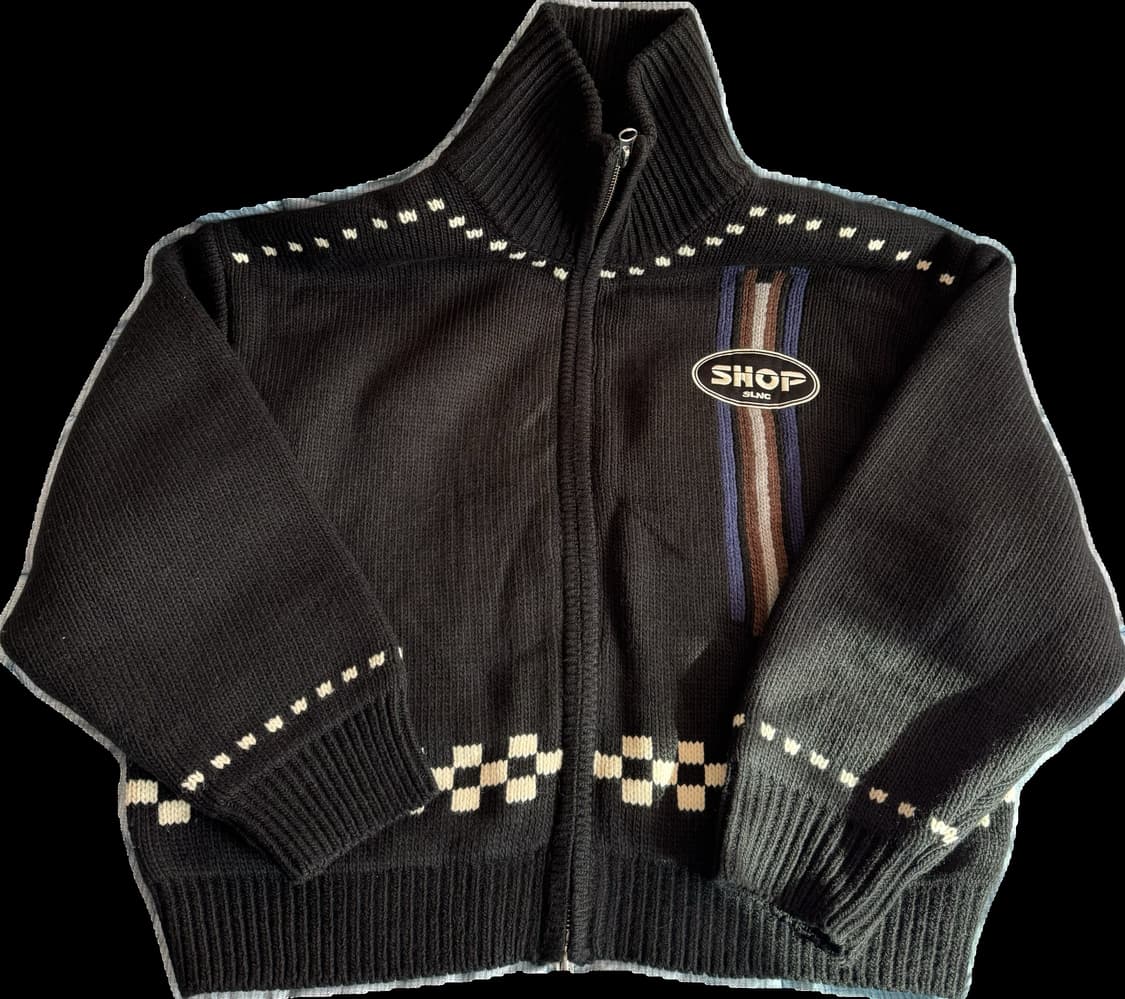 인세인개러지x인사일런스 니트집업 상품이미지1