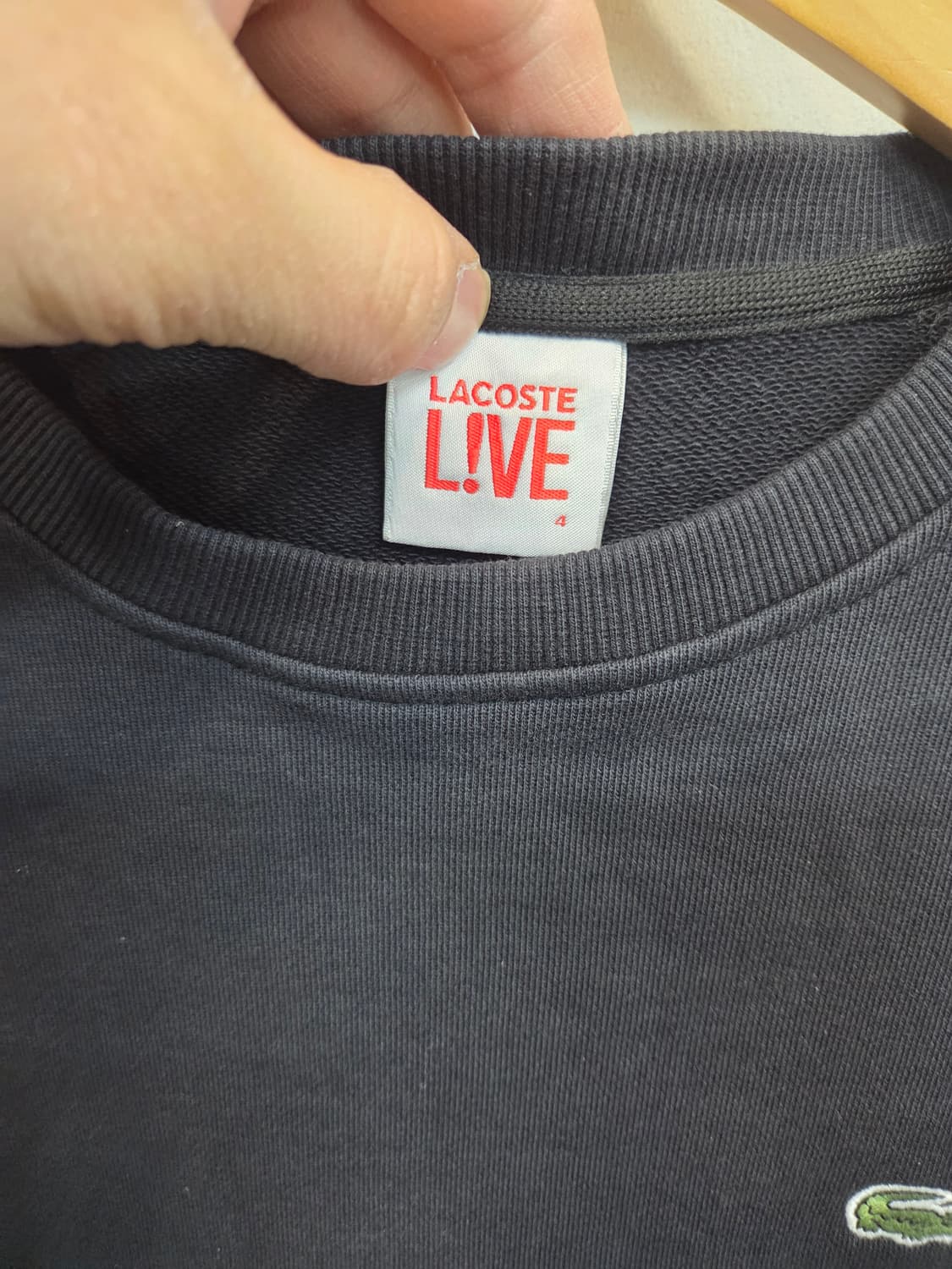 라코스테 라이브 레더 래글런 맨투맨 대략 s m 상품이미지3