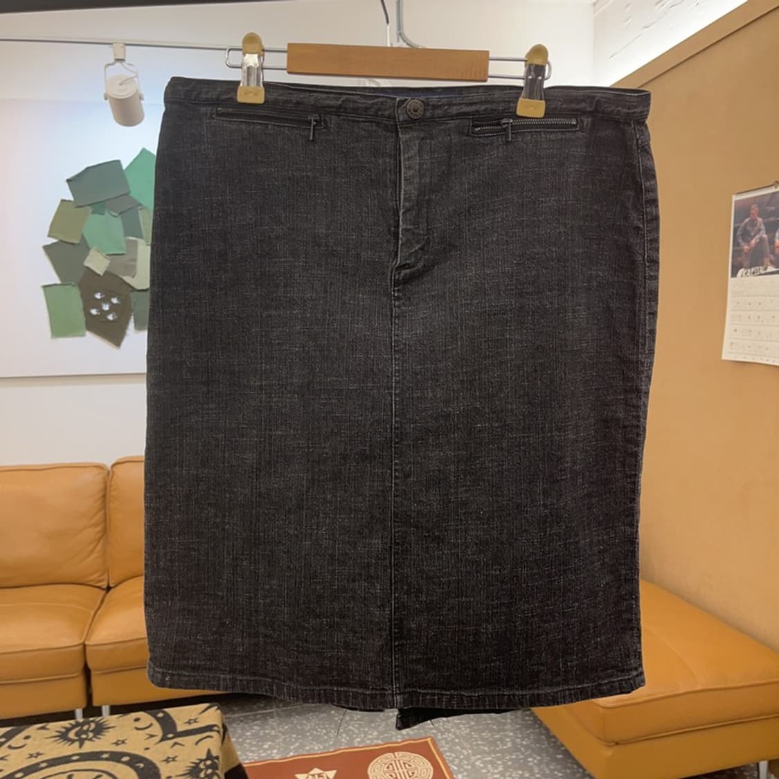 폴로 랄프로렌 캐주얼 흑청 미니스커트 데님 청치마 32인치 C08588 상품이미지2