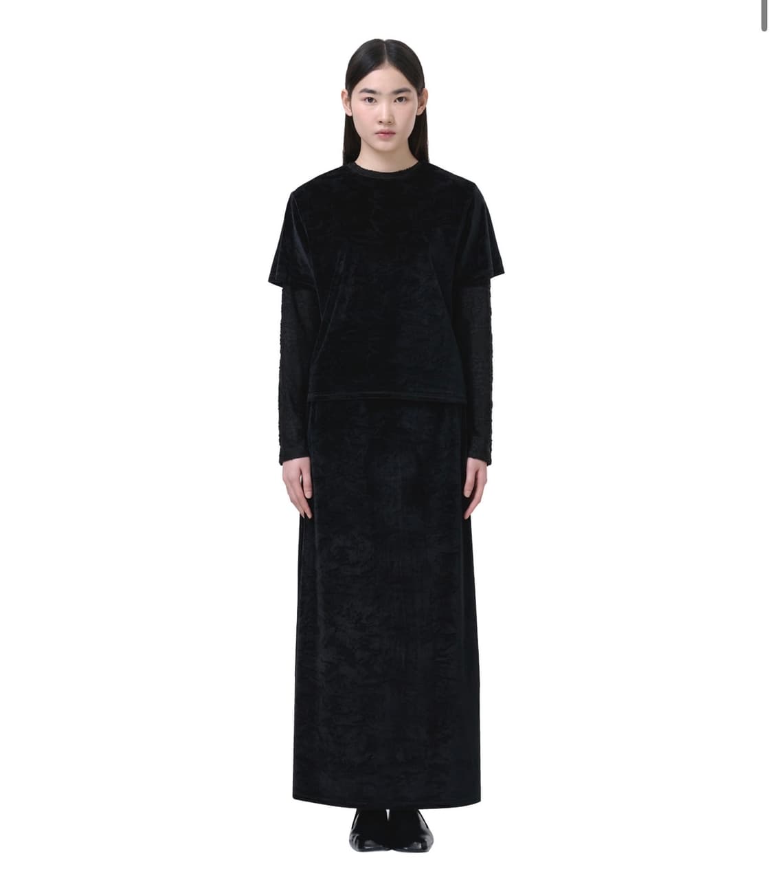 Velvet Fluid Maxi Skirt 상품이미지1