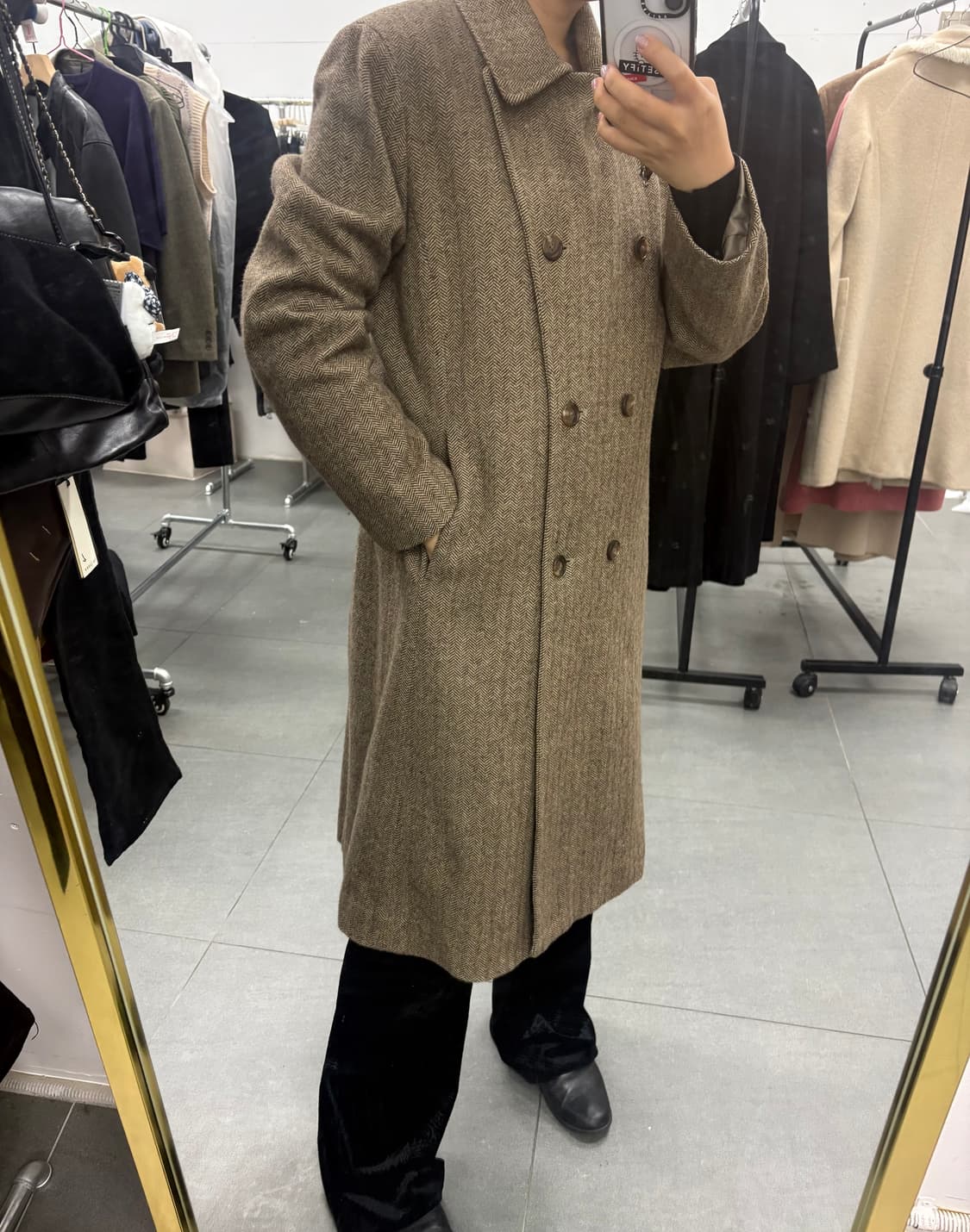 헤링본 울코트 상품이미지5