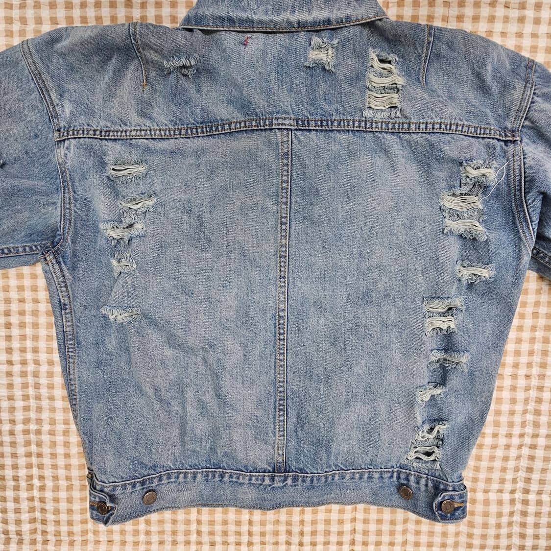 드레스볼륨 오버핏 짖청 데님 자켓 남자100~105 상품이미지5