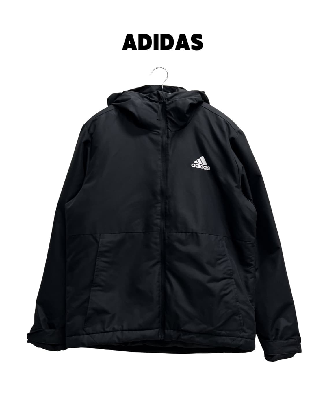 아디다스 인서레이티드 바람막이 패딩 자켓 블랙  상품이미지1