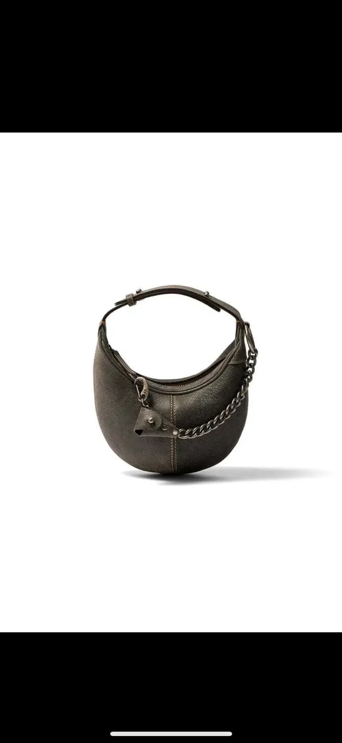 Open yy 오픈와이와이 레더 모토 호보 미니백 상품이미지1