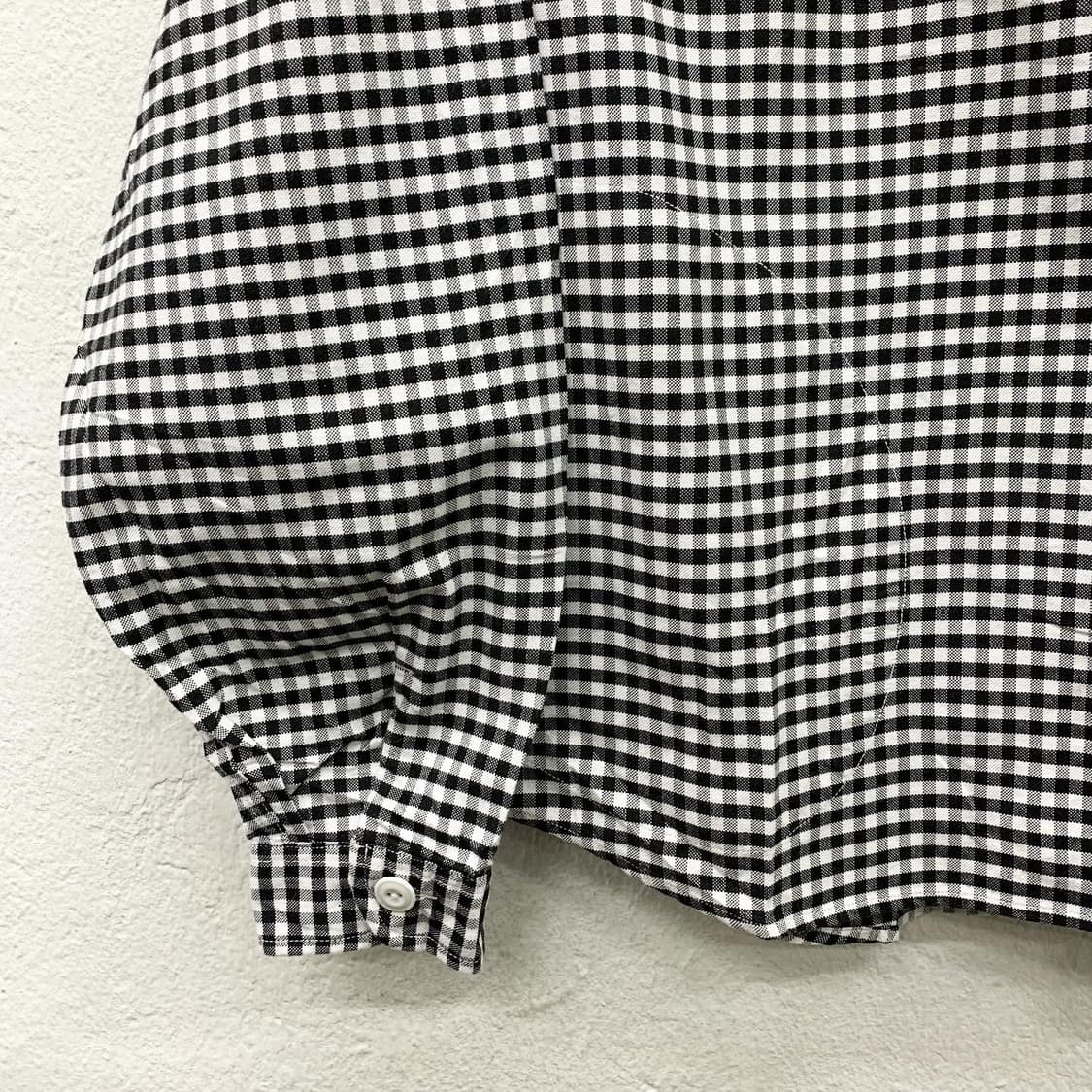 단톤 체크보드 클럽카라 헨리넥 셔츠 상품이미지5