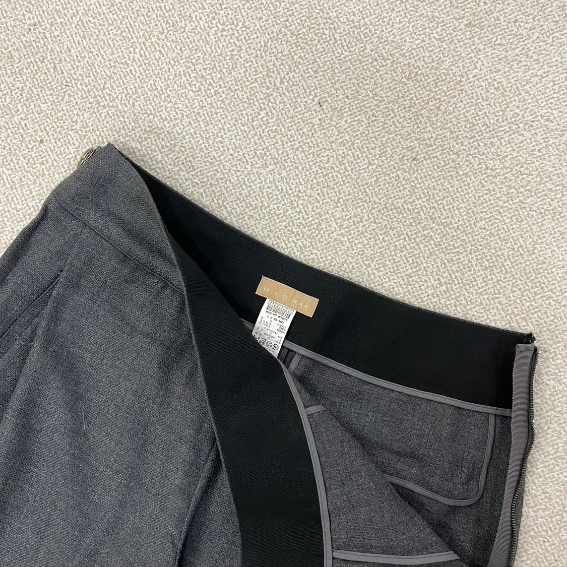 [79-100] 미샤 여성 울 와이드 슬랙스 바지 0116M1 상품이미지2