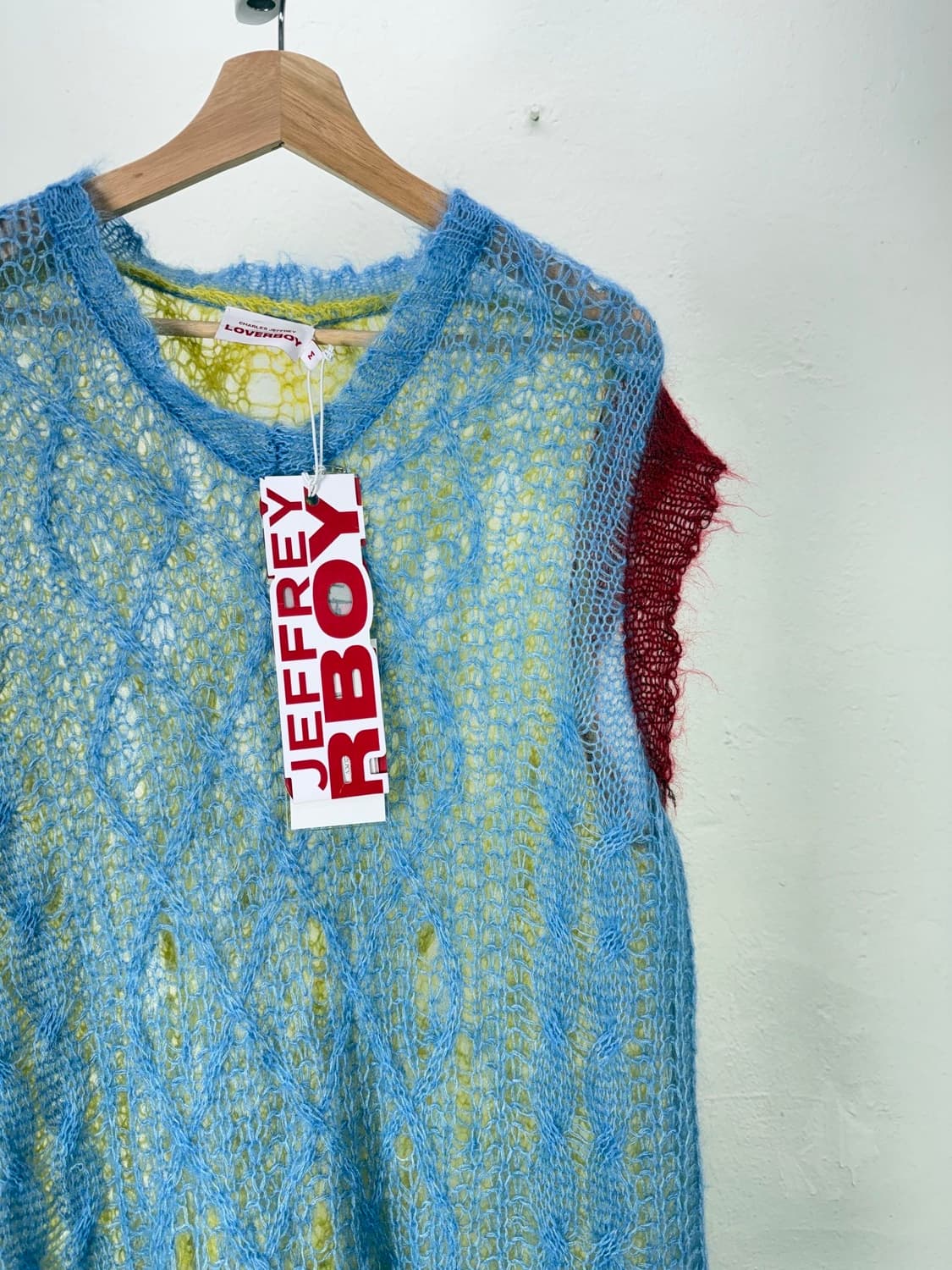 찰스 제프리 러버보이 로즈 펑 케이블 니트 베스트 상품이미지4