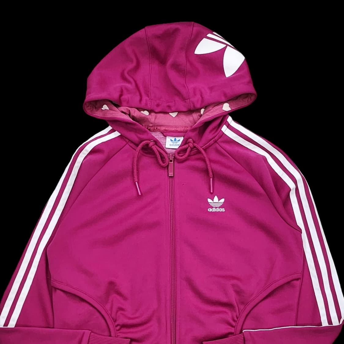아디다스 하트 핑크 삼선 후드 져지 상품이미지3