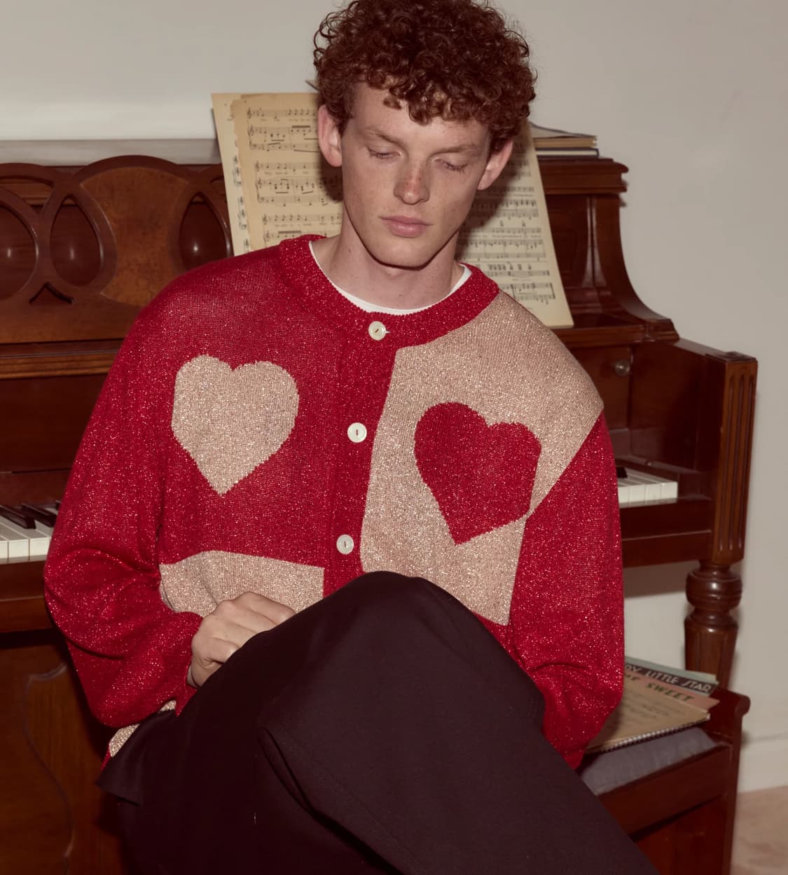 (L,XL) BODE 보디 Lame hearts 하트 가디건 상품이미지1