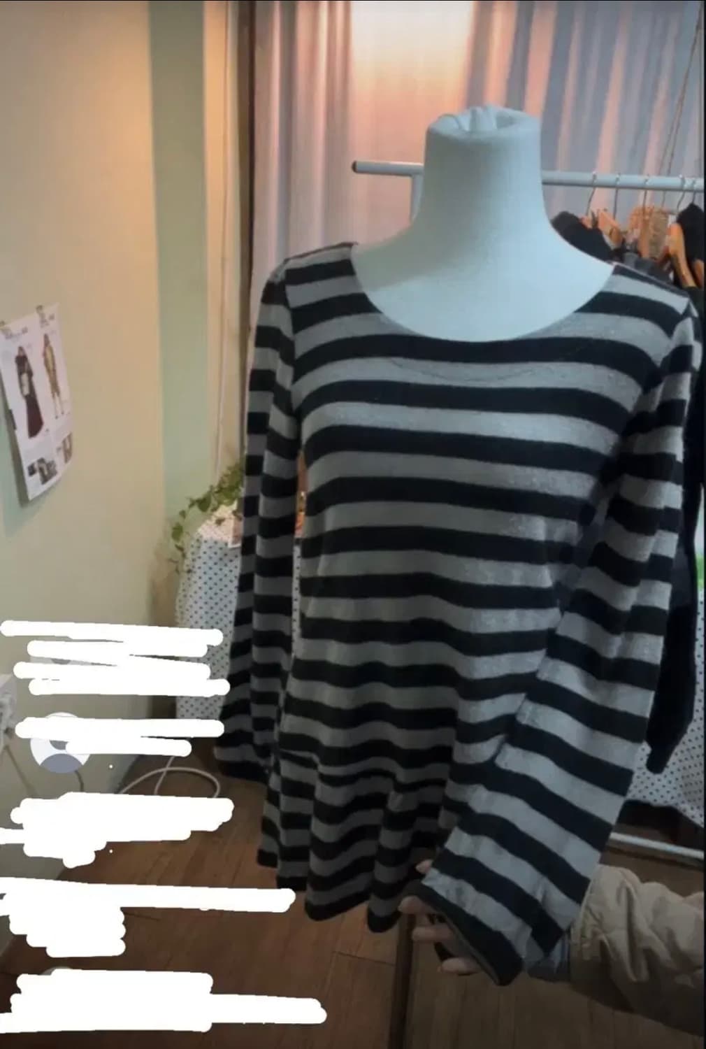 마루빈티지 스트라이프 니트 티셔츠 롱슬리브 상품이미지2