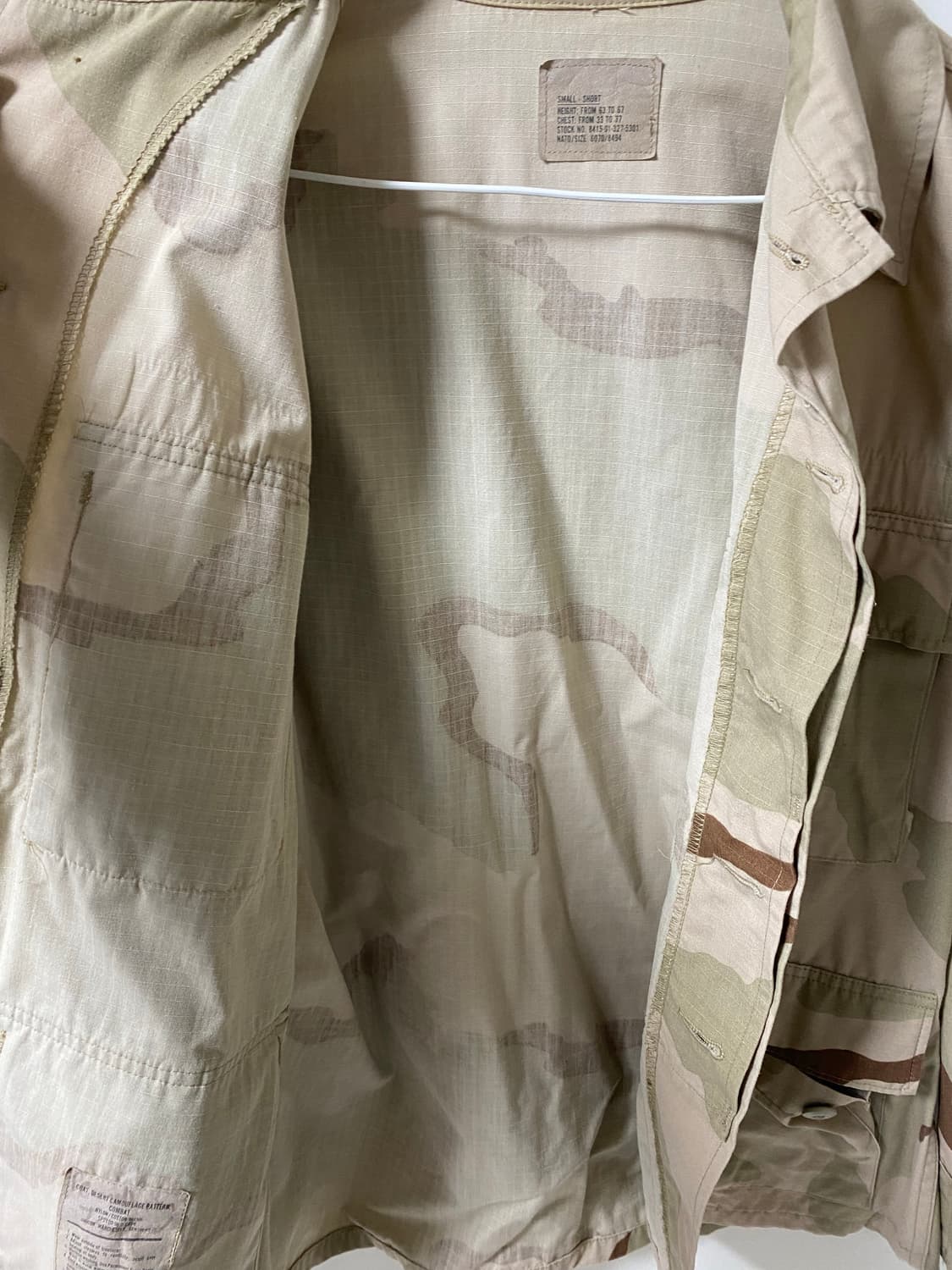 90s 미군 데저트 카모 BDU 자켓 스몰 쇼트 상품이미지5