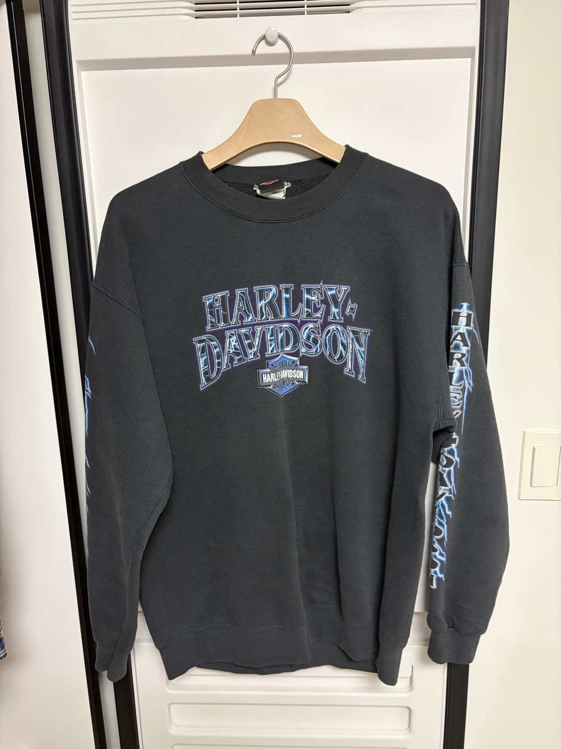 [L] 2000 빈티지 할리데이비슨 라이트닝 스웻셔츠 상품이미지1