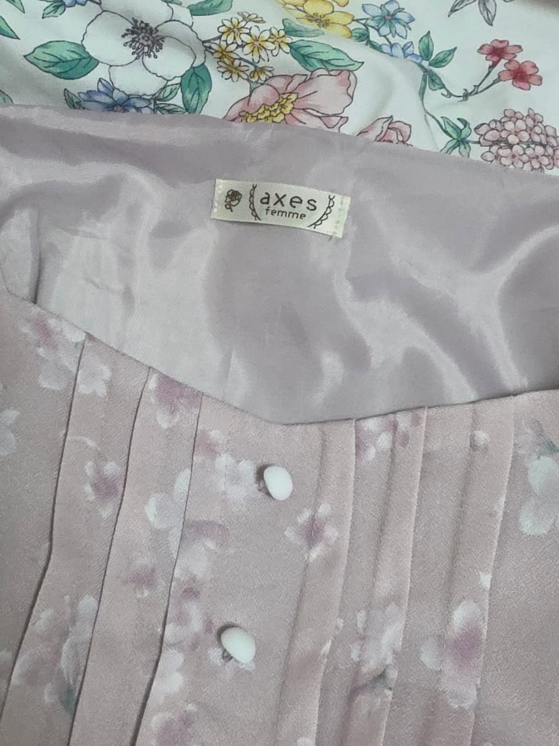 엑시즈팜 일본빈티지)플로럴 사쿠라 핑크 로맨틱 히메갸루stc 양산형원피스 상품이미지6