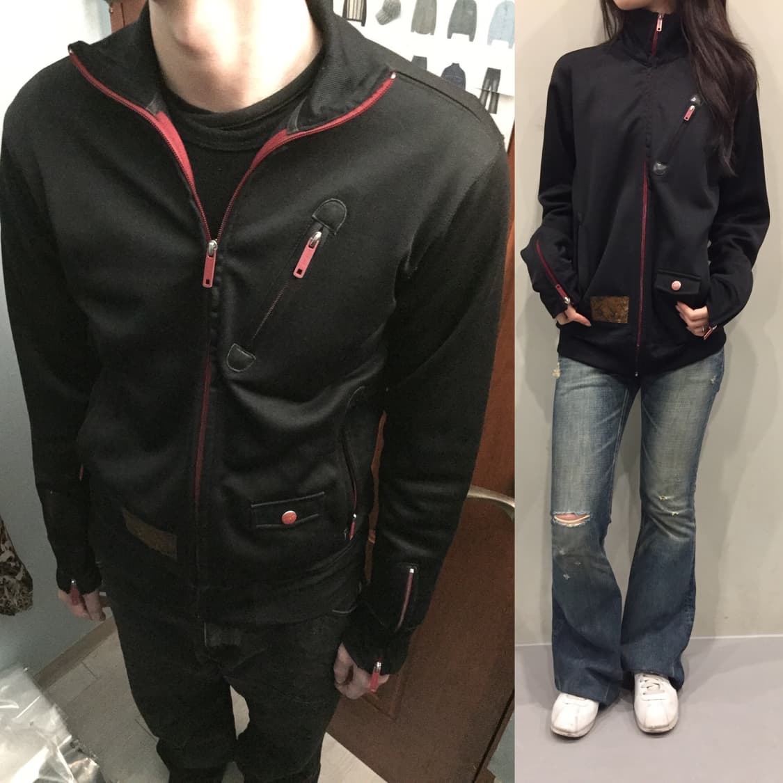 Diesel 2010s 레드 라인 집업 자켓 상품이미지1