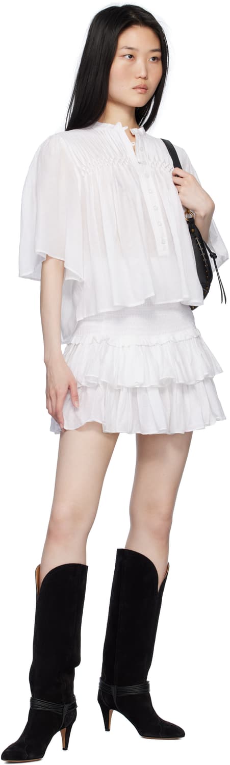 [34,36,38]이자벨마랑 26ss DESTIN 블라우스/화이트 상품이미지5