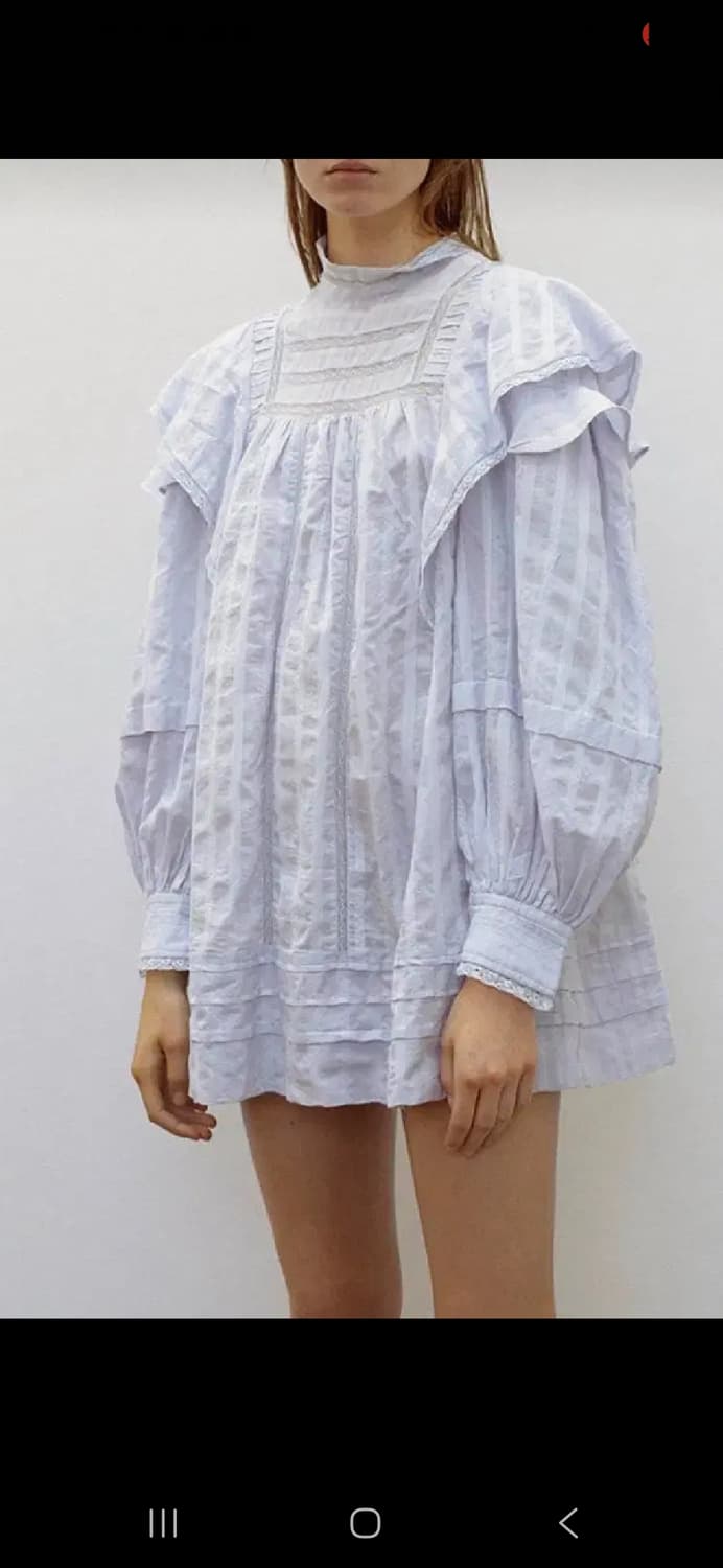 이자벨마랑 원피스 (라이트블루 색상) 상품이미지2