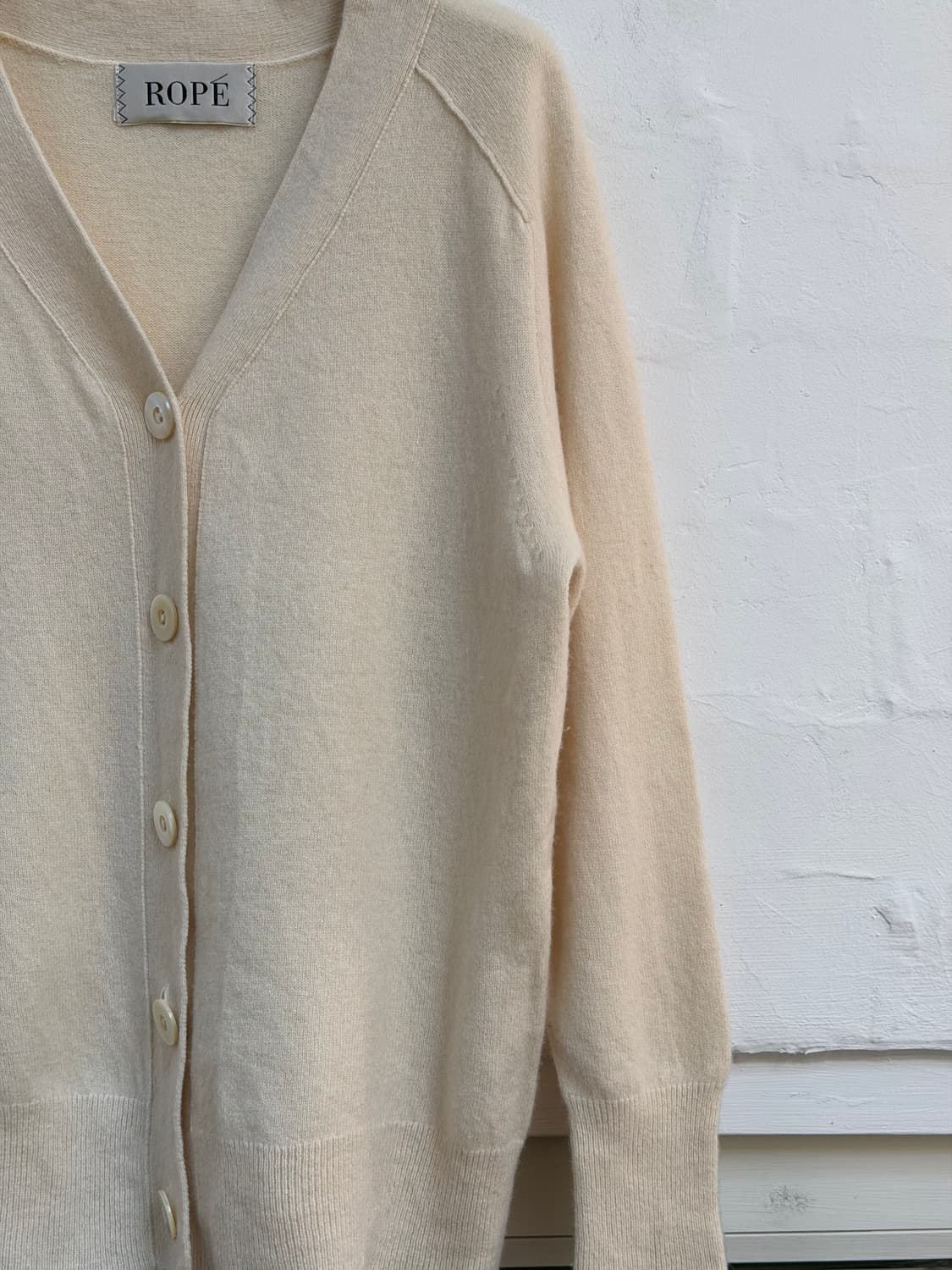 ROPE 울 니트 가디건 아이보리 38 상품이미지3