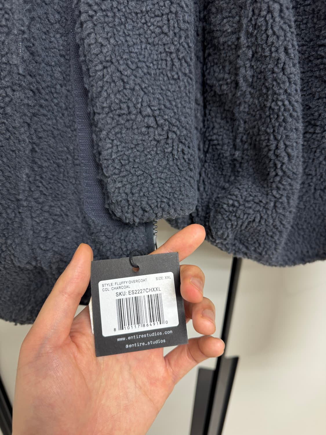 [XXL] 엔타이어 스튜디오 플러피 차콜 후리스 자켓 상품이미지3