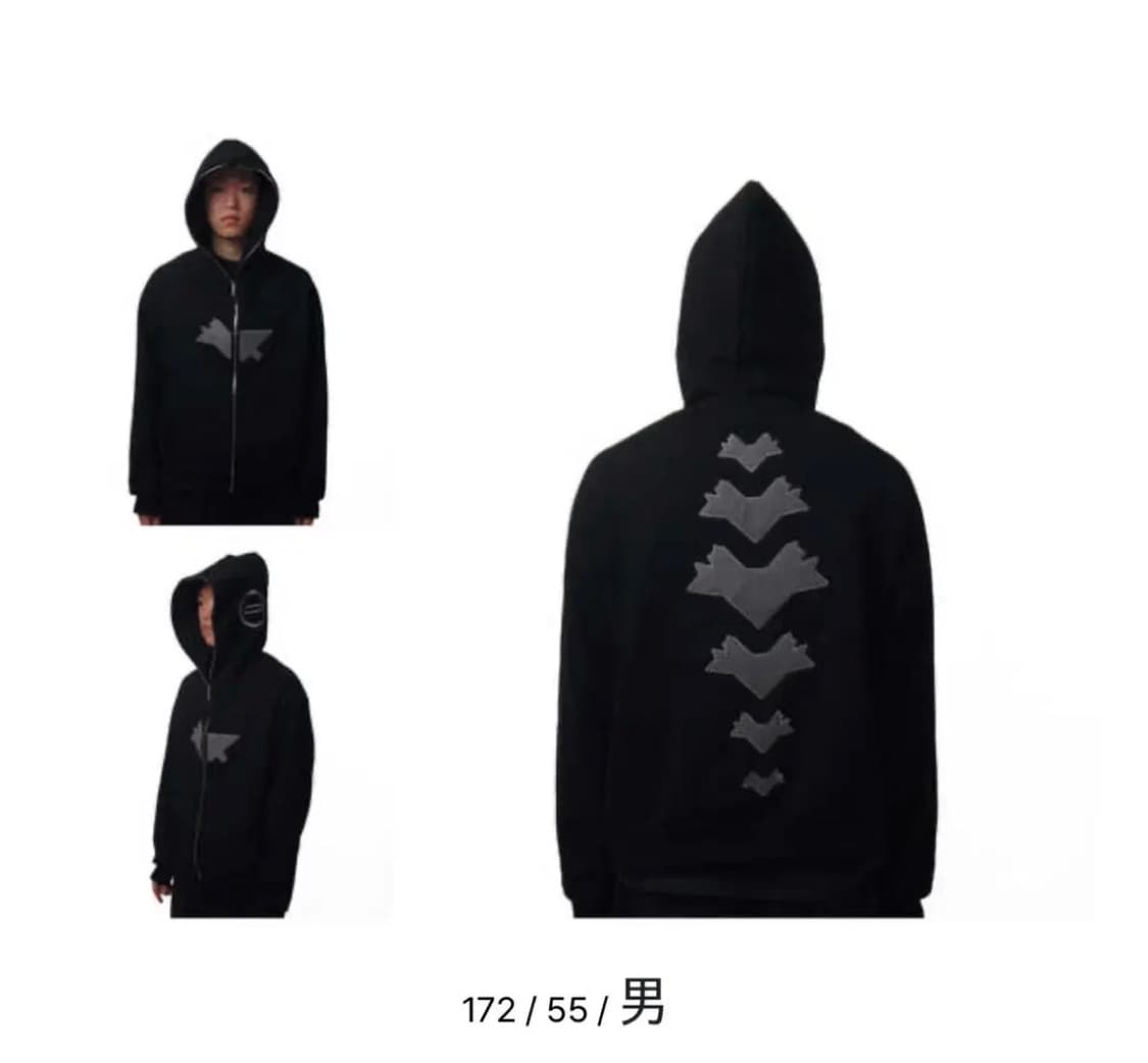 에뚜믹 블랙 후드집업 상품이미지1