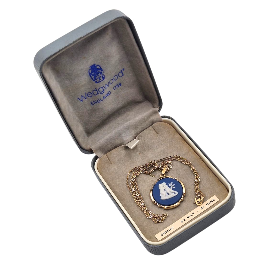 80s 영국 웨지우드 제스퍼 블루 카메오 목걸이 상품이미지6