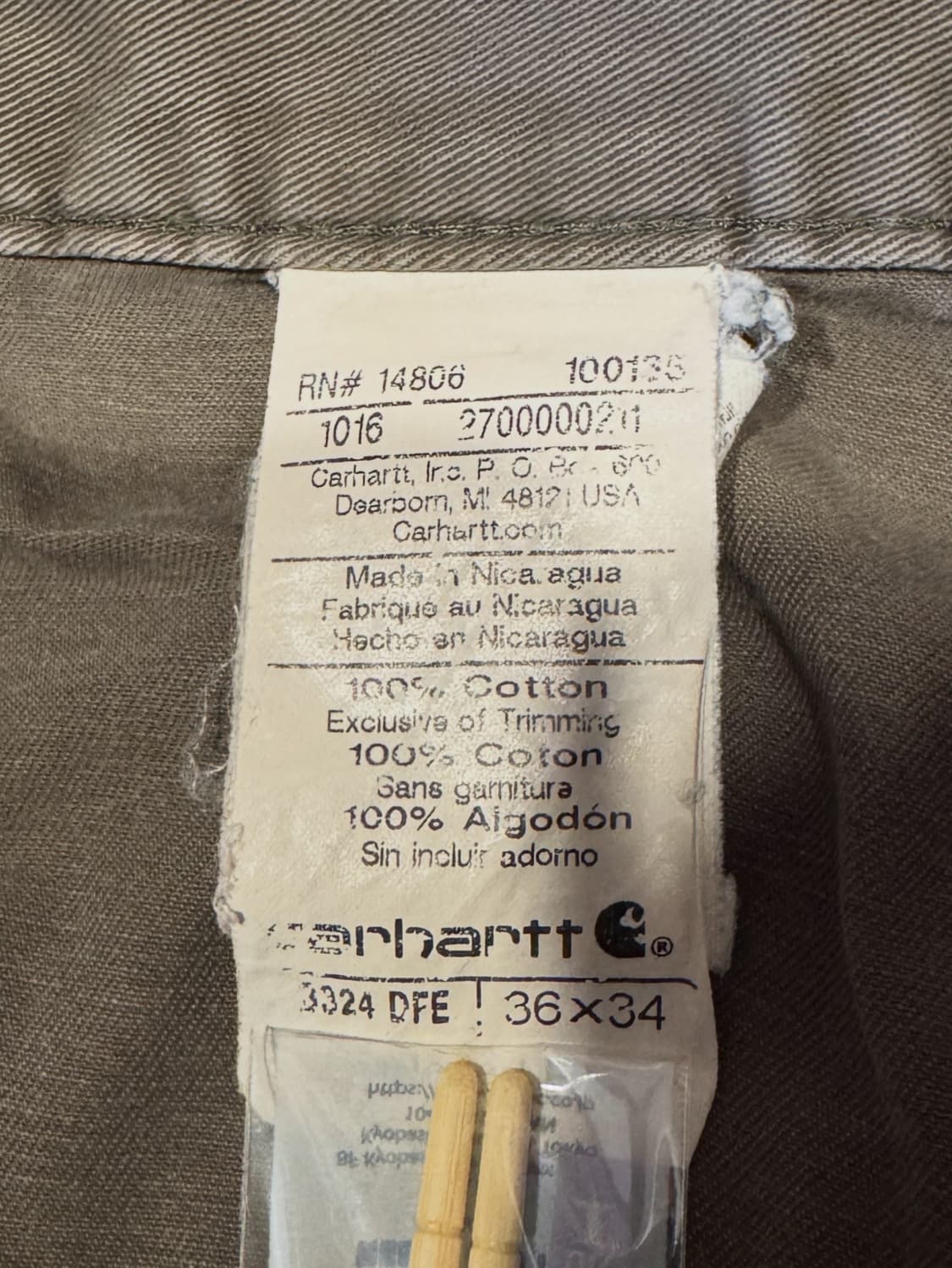 칼하트 카팬더 팬츠 상품이미지6