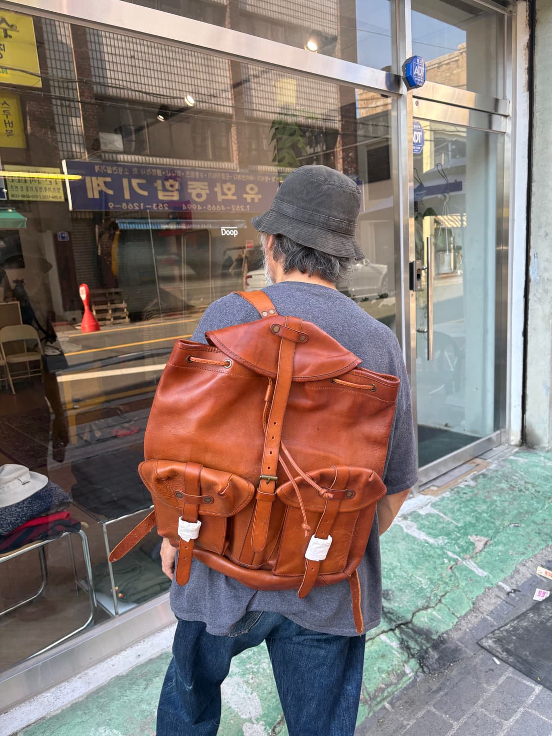 DOUBLE RL Riley Cow Leather Rucksack 상품이미지2