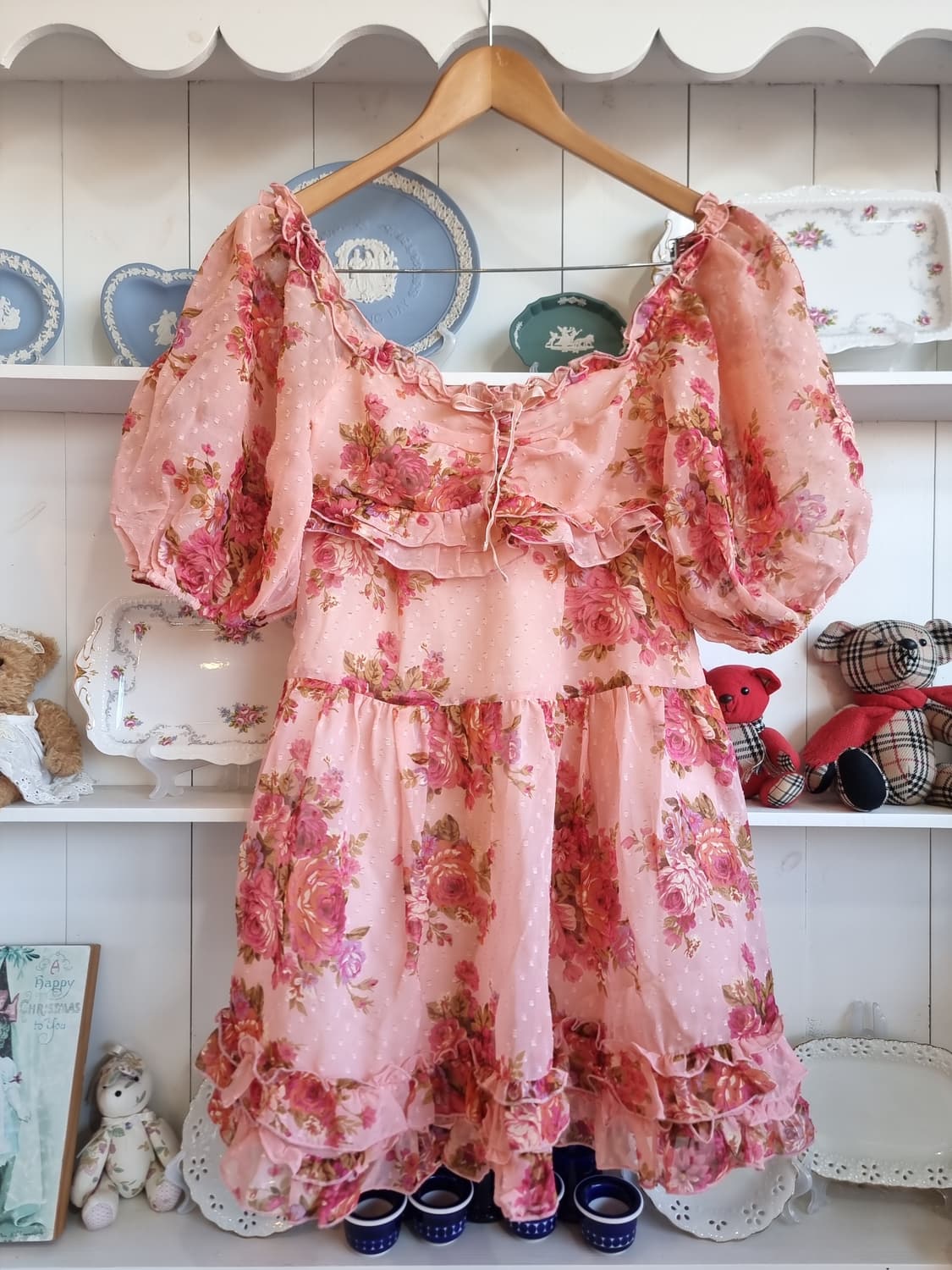 LIZ LISA(리즈리사) 로즈 쉬폰 오프숄더 원피스 상품이미지5