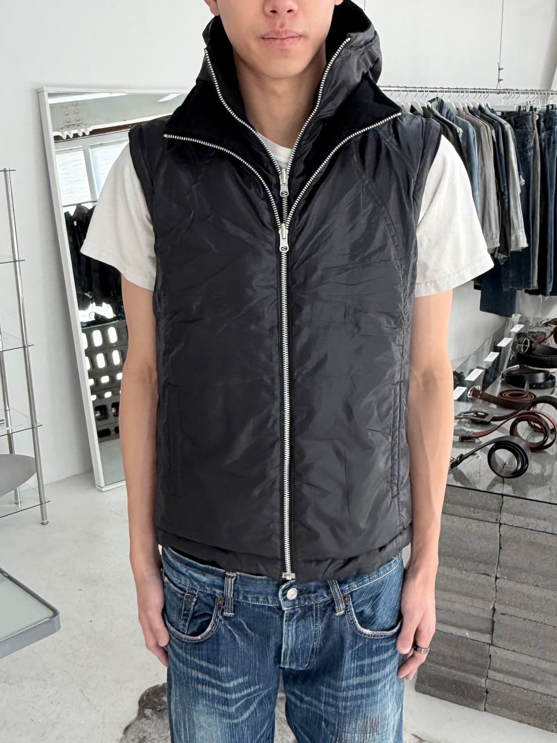 ppfm 레이어드 리버시블 울 나일론 베스트 상품이미지4