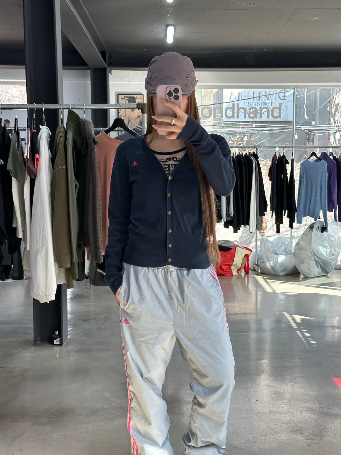 비비안웨스트우드 Orb 레드라벨 가디건 네이비 상품이미지3