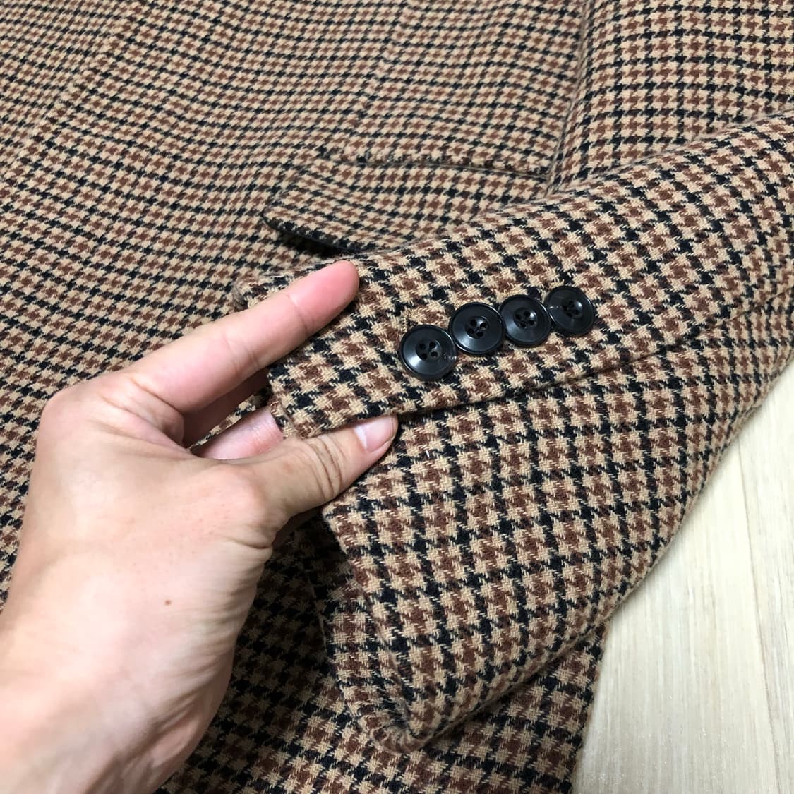 (52) 새상품 노이어 noirer 하운드투스 오버사이즈 맥 코트 상품이미지3