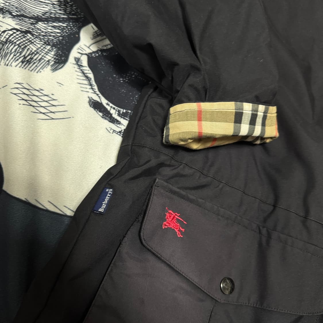 버버리 00s 기모자켓 M사이즈 상품이미지5