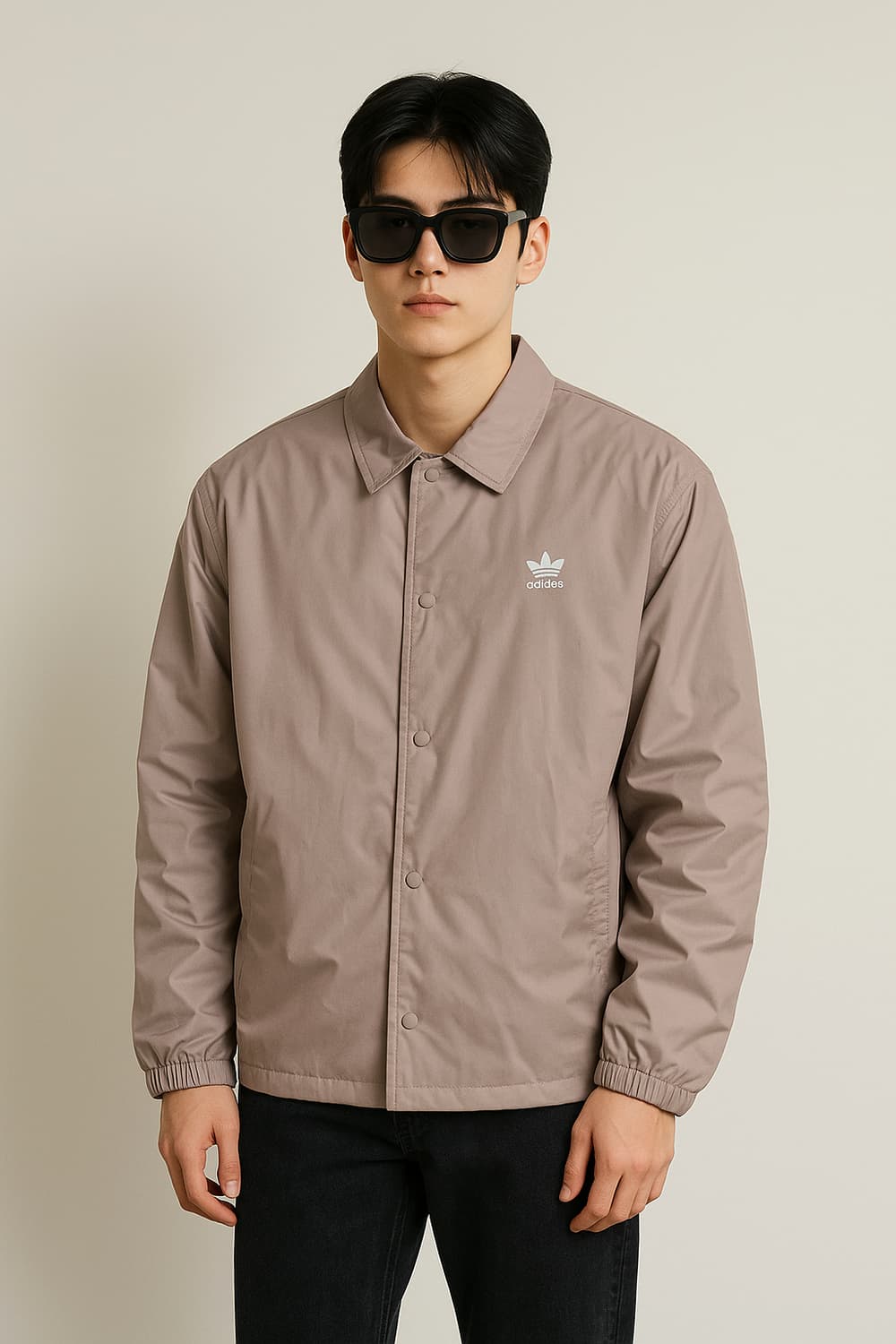 아디다스. 베이지 코치 자켓_M 상품이미지1