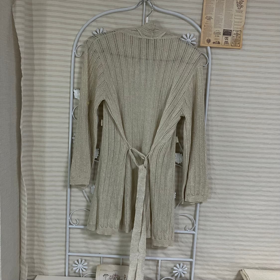 빈티지 아이보리 펄 가디건 901 y2k 스트릿 모리 갸루 일본빈티지 펑 상품이미지4