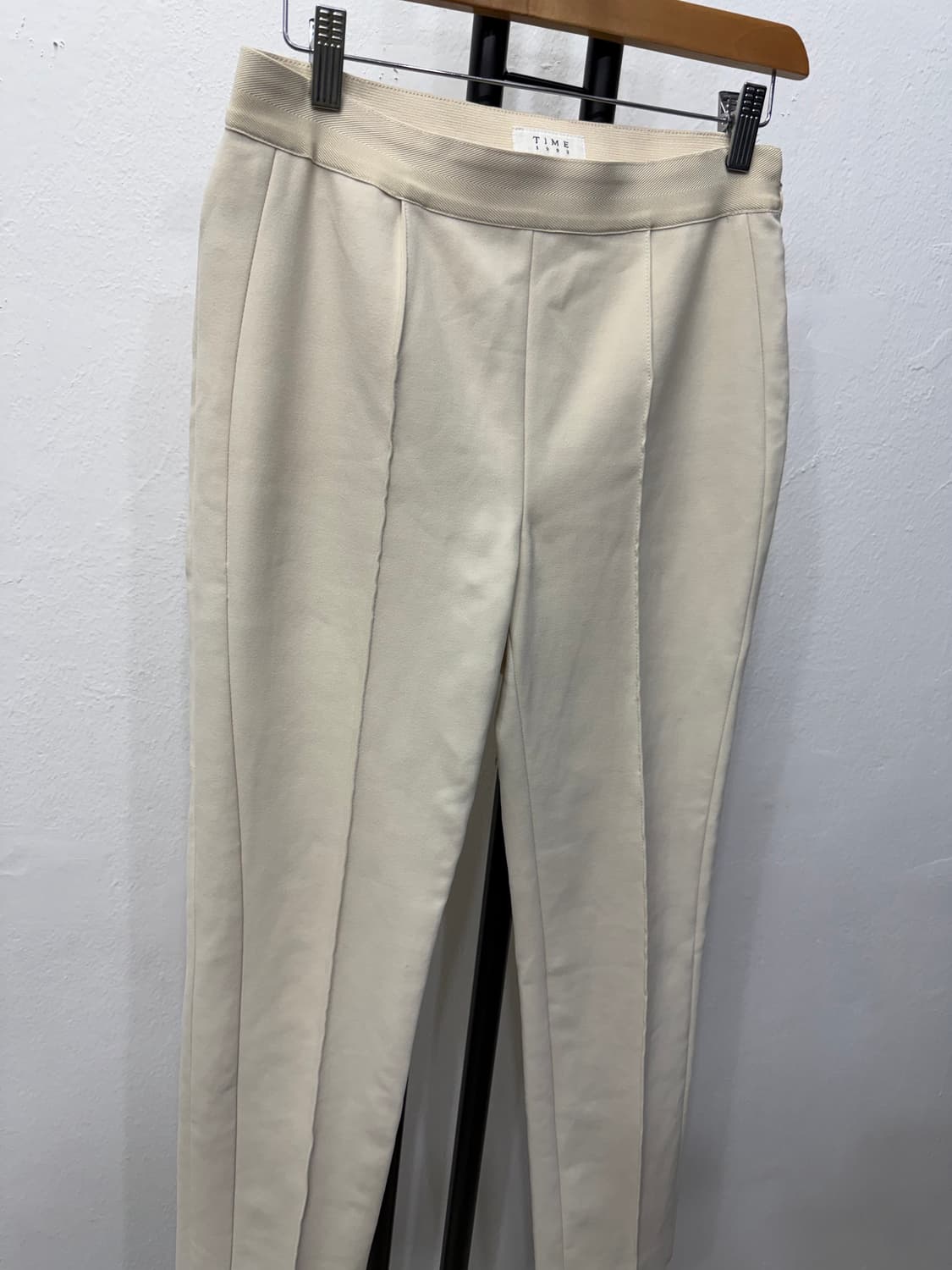 정품) TIME 타임1993 자수 아이보리 슬랙스 밴딩바지 64 상품이미지2