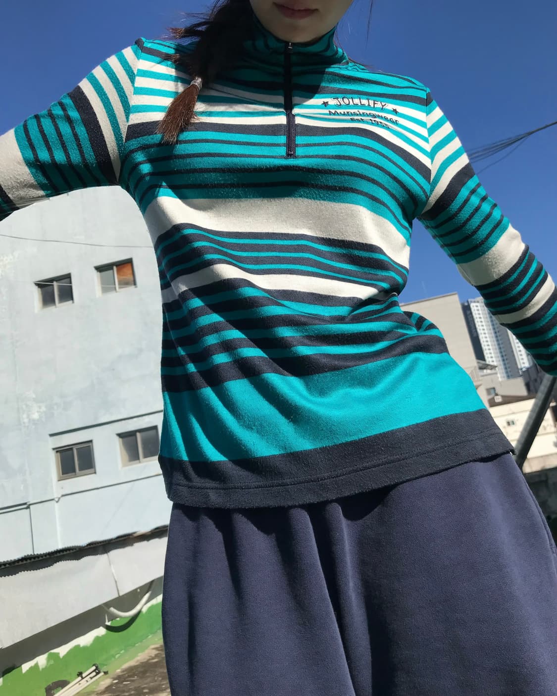 조이조이 스트라이프 하프집업  상품이미지4