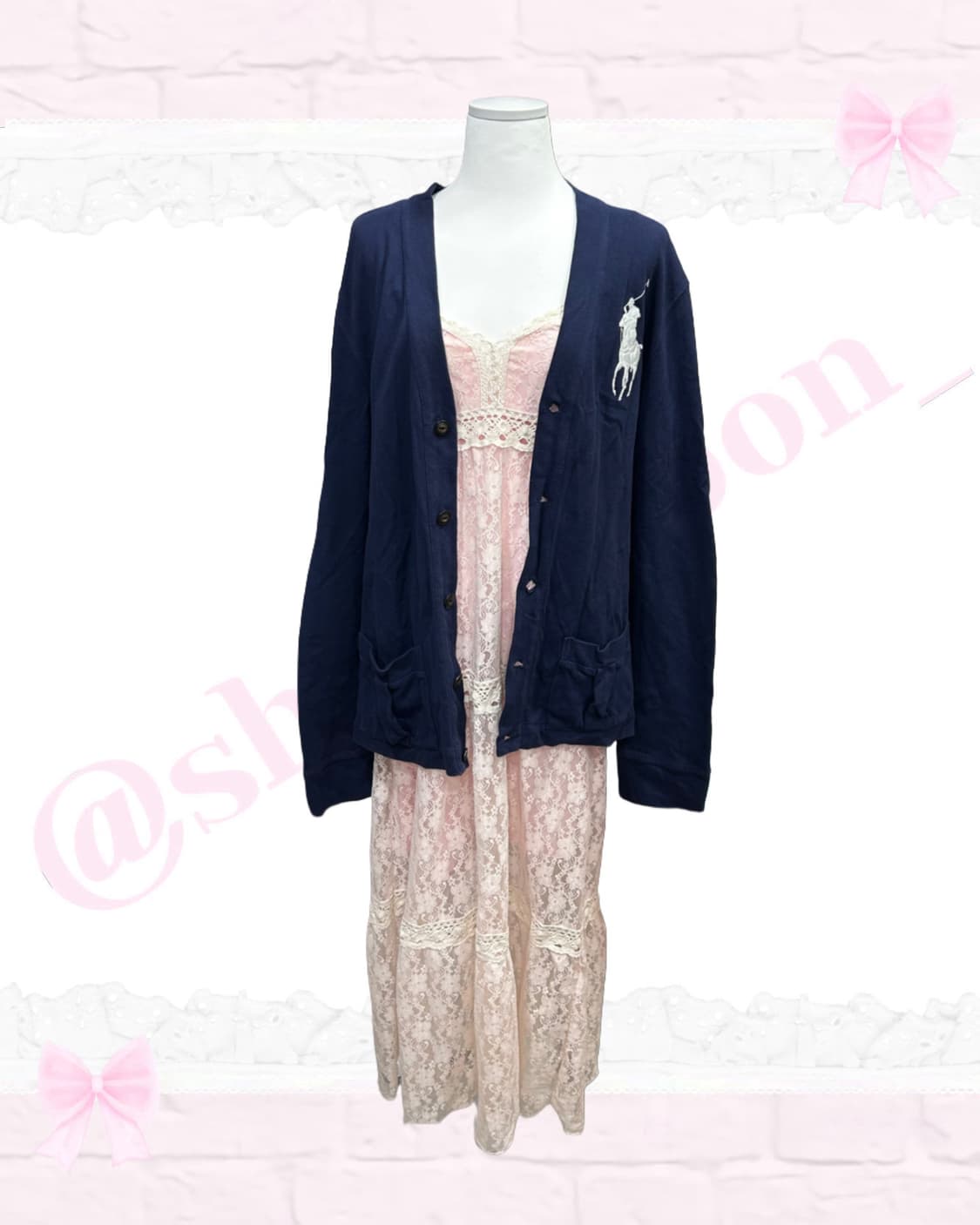 [셋업] 레이라의 로맨틱 갸루 슬립 원피스 상품이미지3