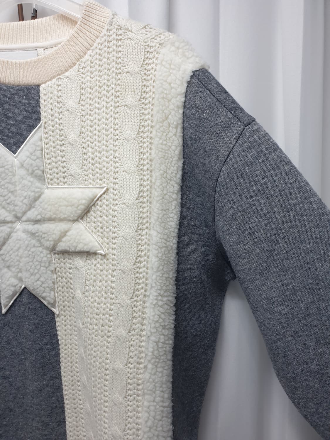 솔리드옴므 오버핏 멀티원단 니트 100사이즈 상품이미지4