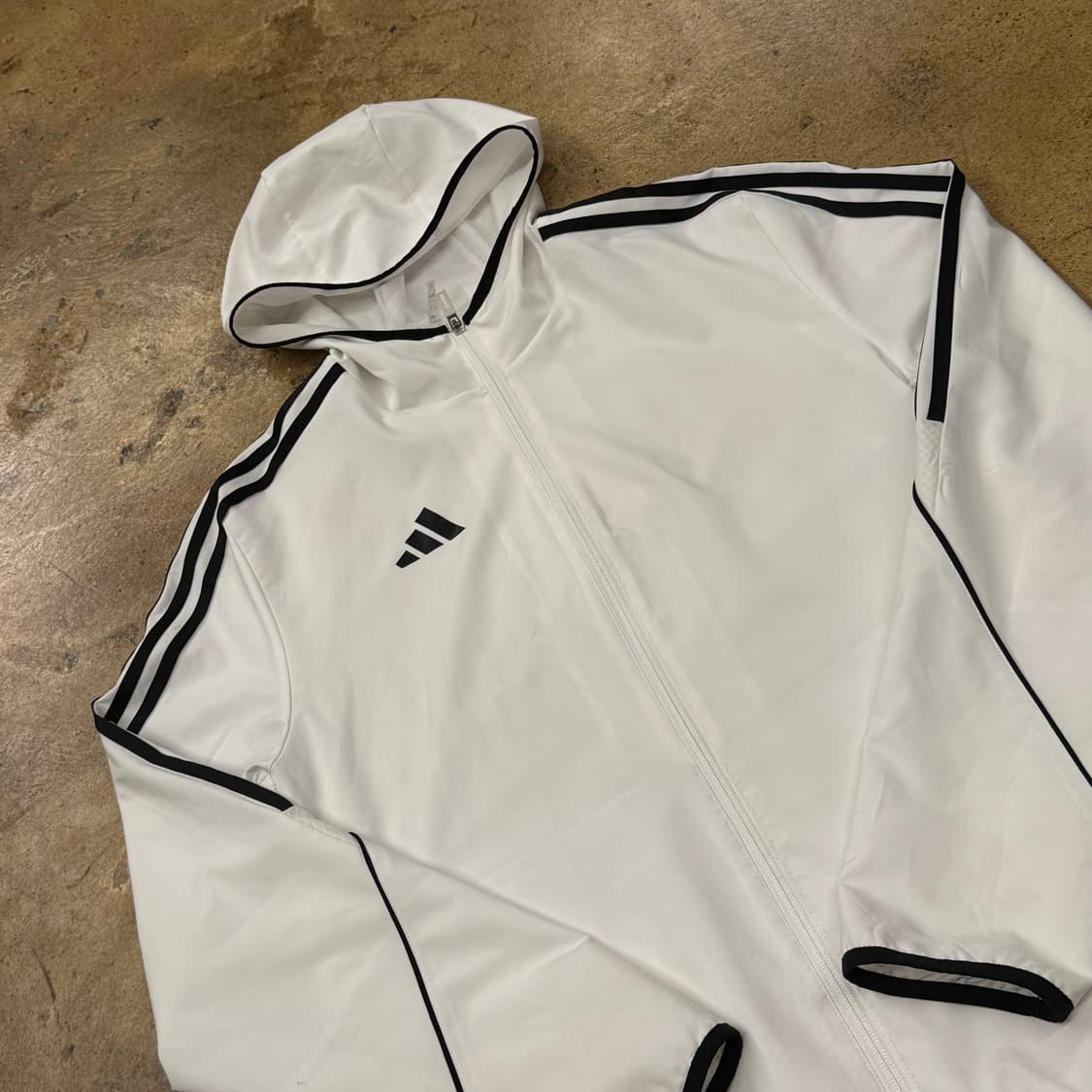 [정품/M] 아디다스 삼선 화이트 후드 집업 b19 상품이미지1