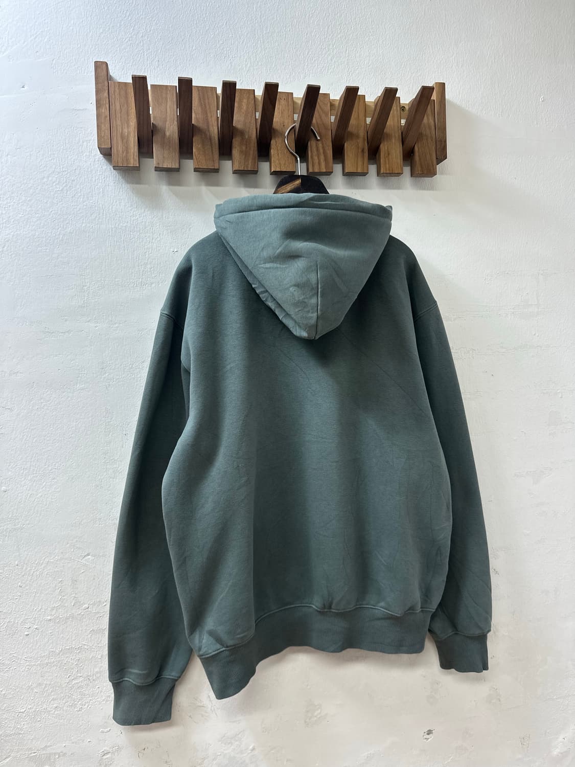 Carhartt WIP 칼하트 로고 자수 기모 후드 스웨트셔츠 다크그린 상품이미지5