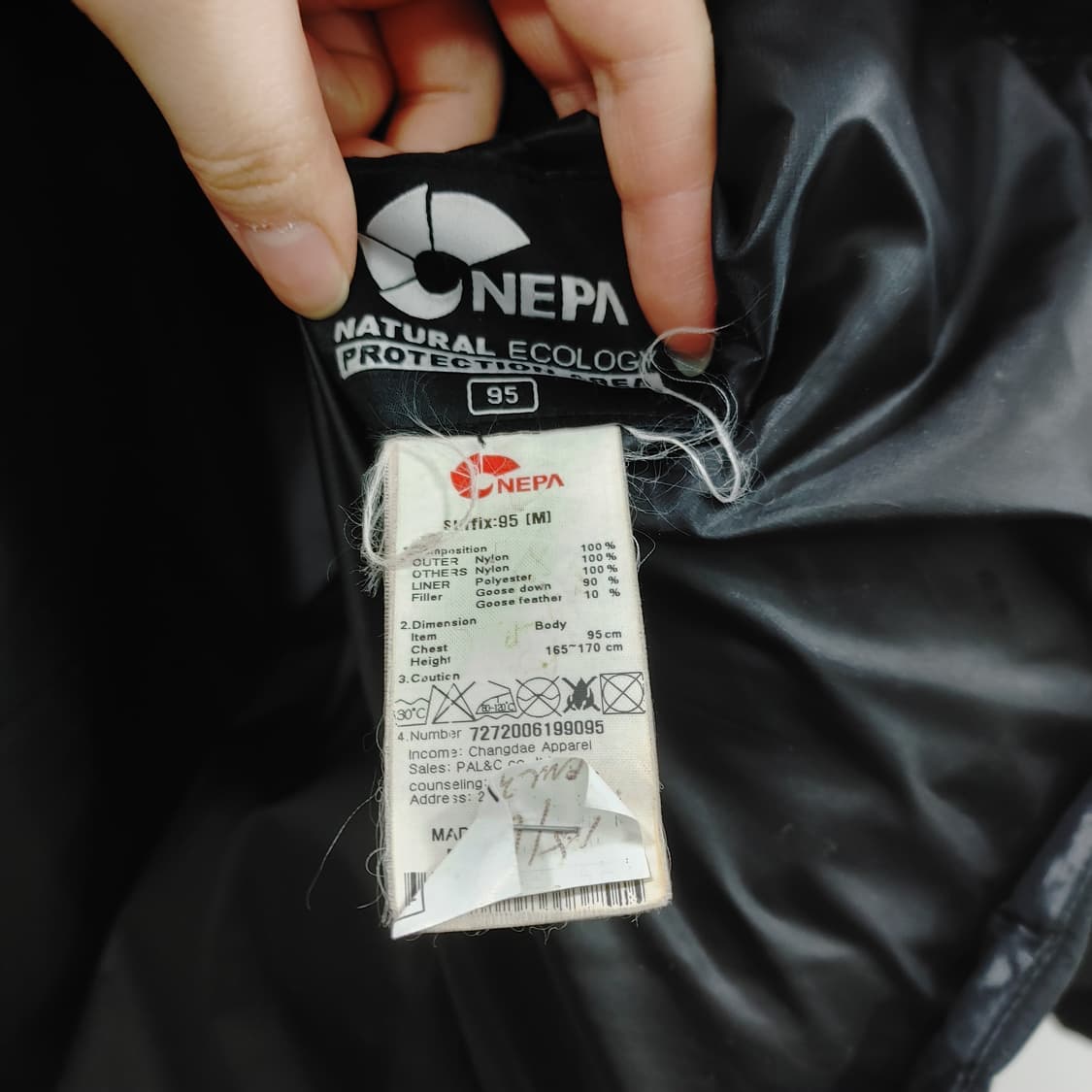 M 네파 남성 블랙 800 구스다운 점퍼 패딩 상품이미지4