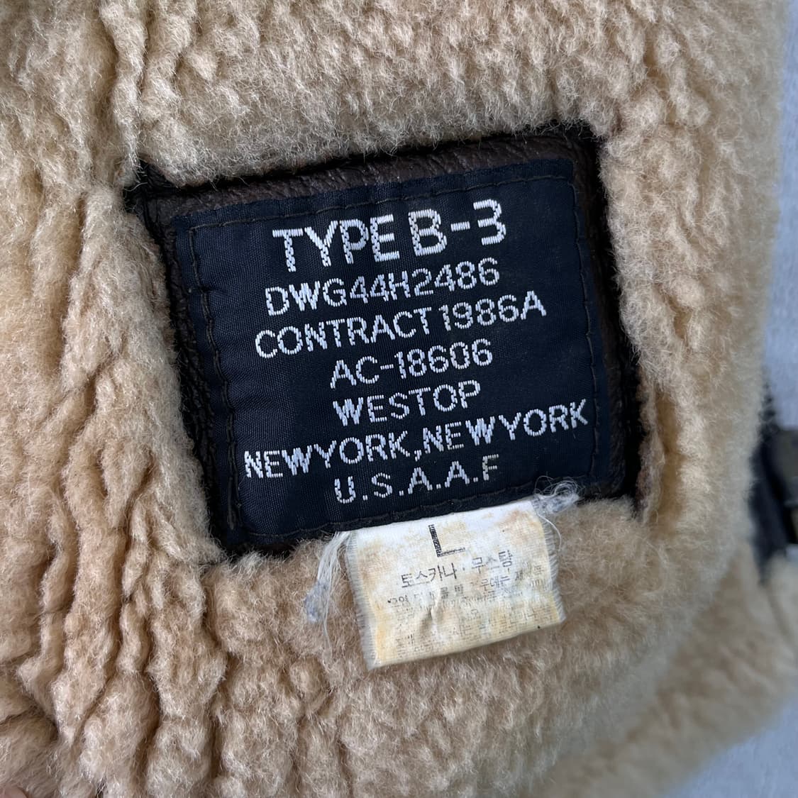 100  B-3 90s 램스킨 무스탕 자켓 상품이미지5