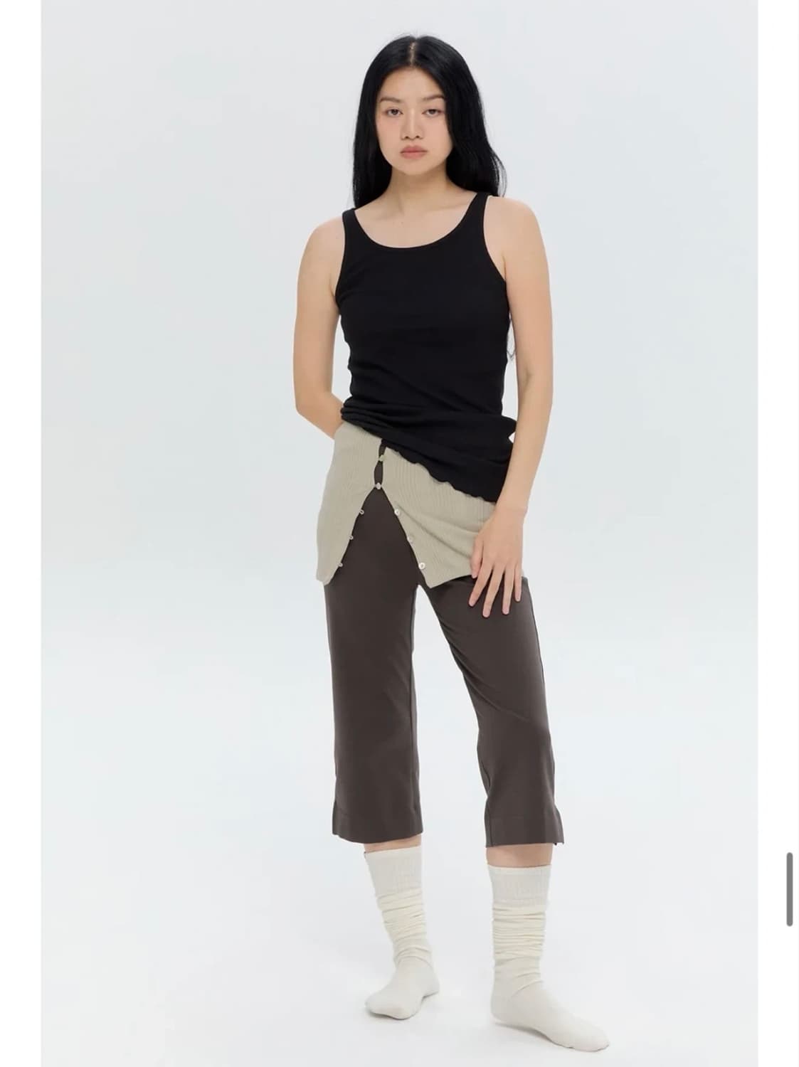 무브웜 버튼커버업 브라운 새상품 상품이미지4