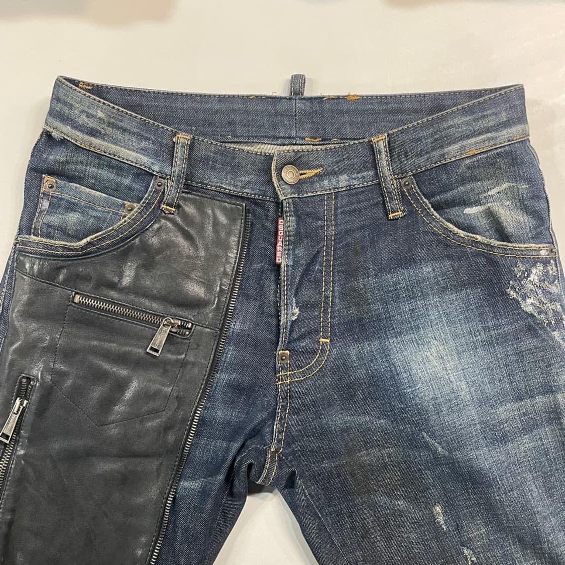 디스퀘어드 루키3 가죽덧댐 데님팬츠 상품이미지7