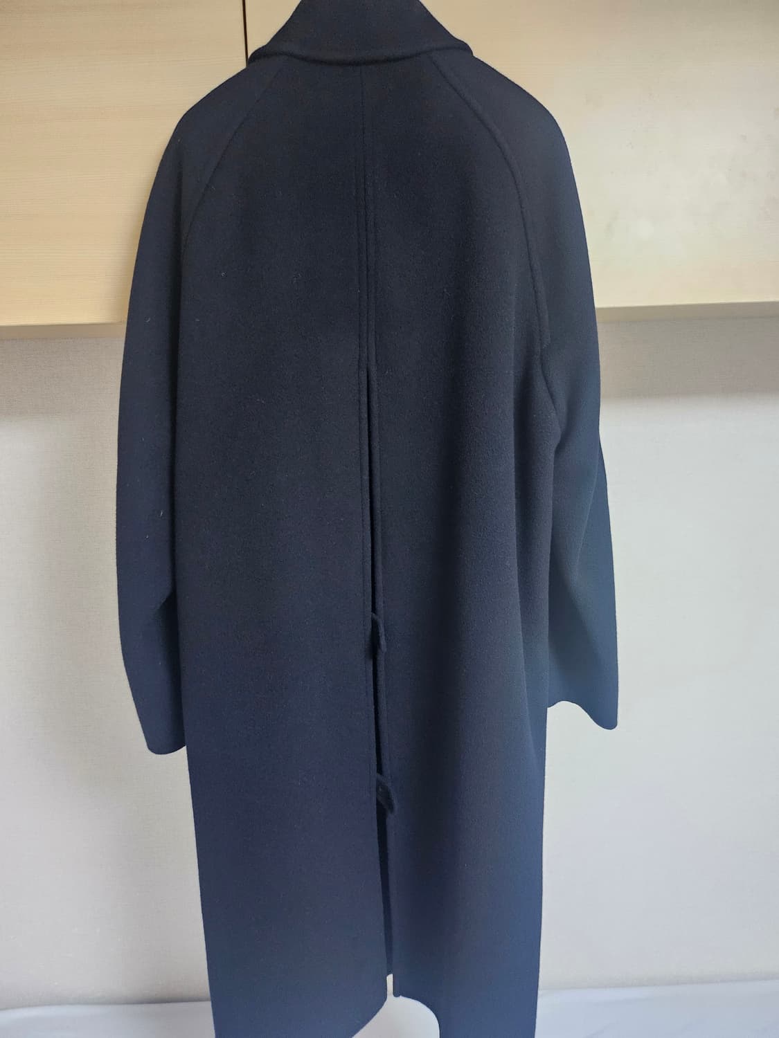 [95] 타임 옴므 캐시미어 블렌드 백 플리츠 발마칸 코트 상품이미지3