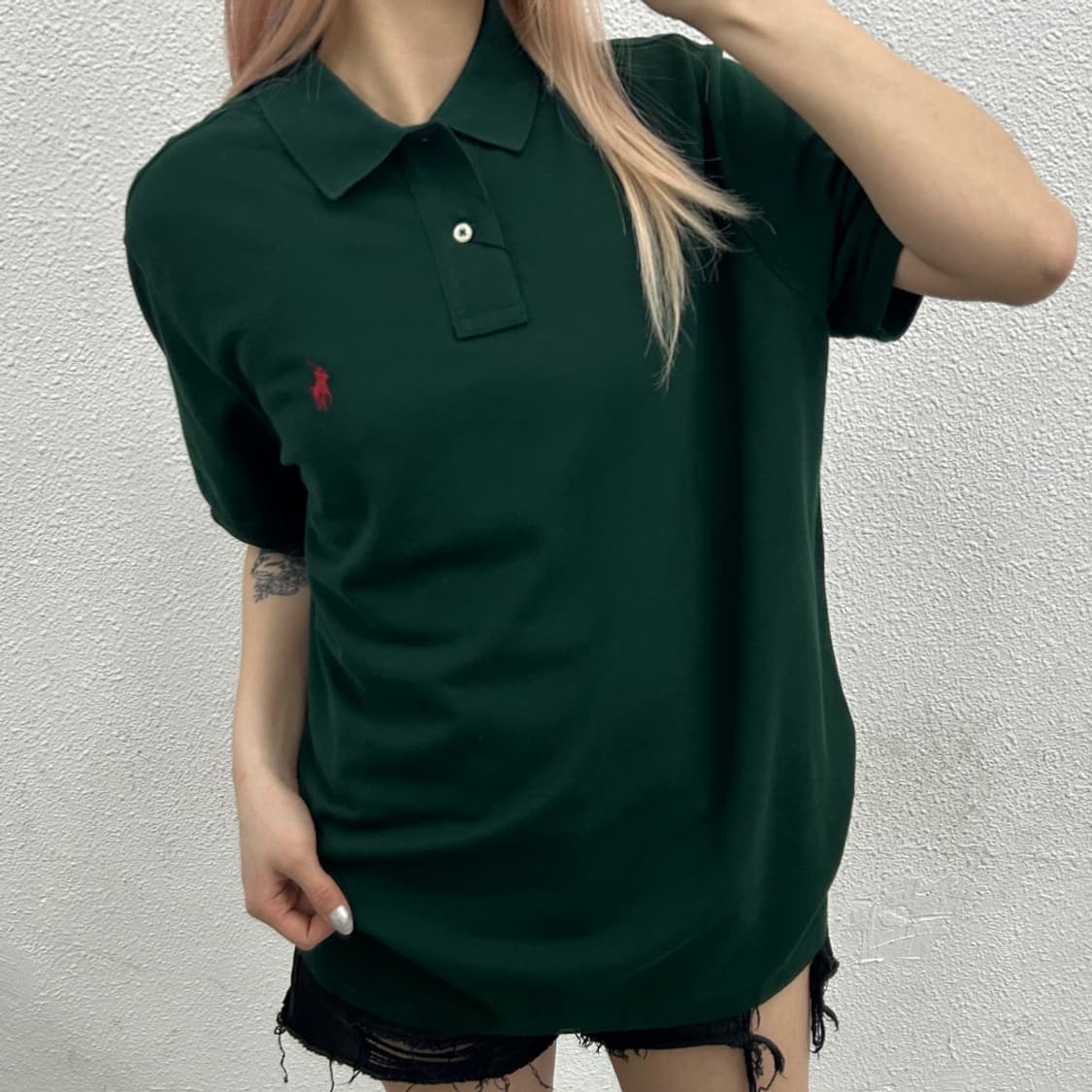 폴로 랄프로렌 레드포니 딥그린 카라 반팔 L 상품이미지1