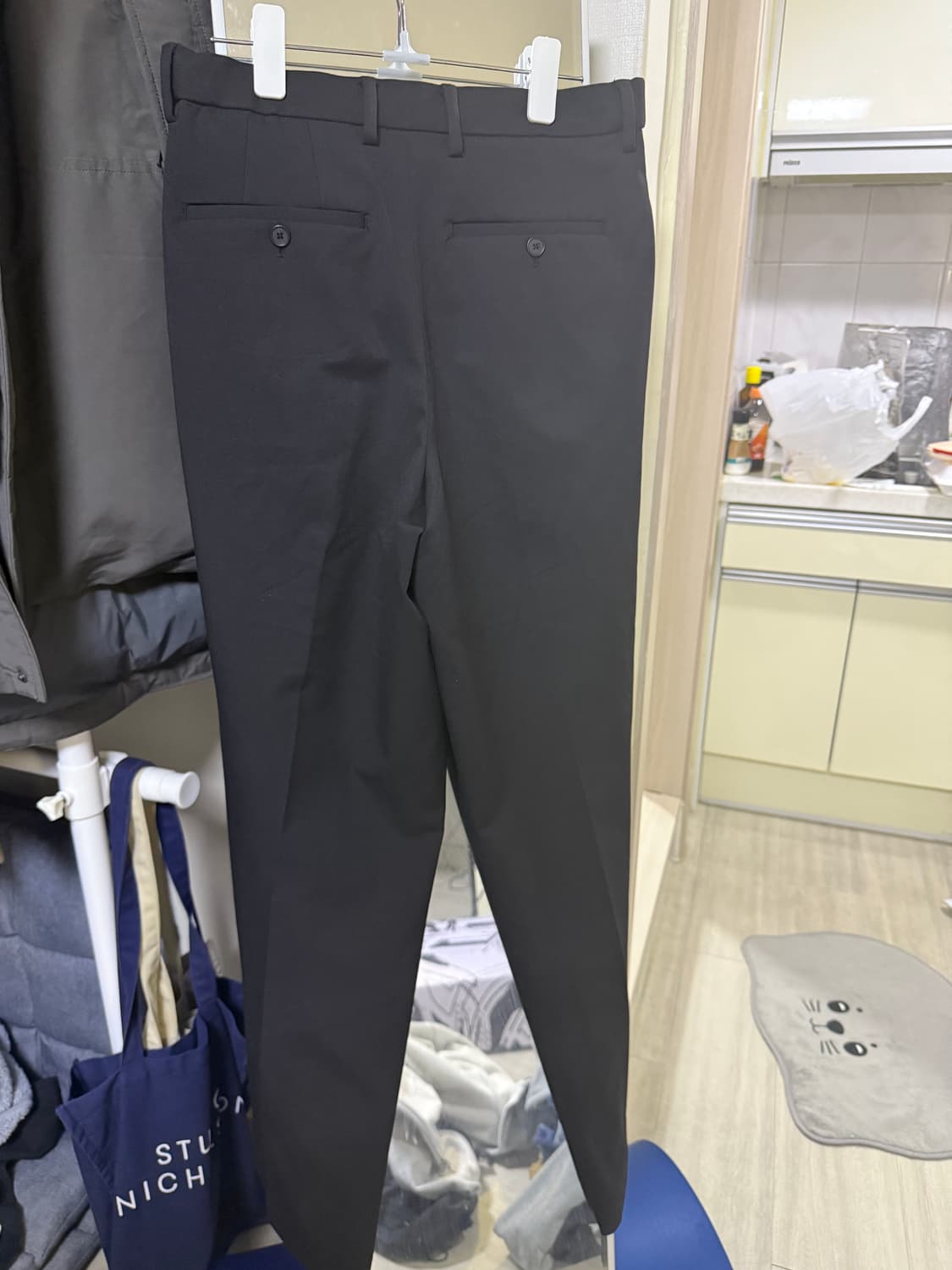 무탠다드 슈퍼 와이드 히든 밴딩 슬랙스[블랙] 29 상품이미지3