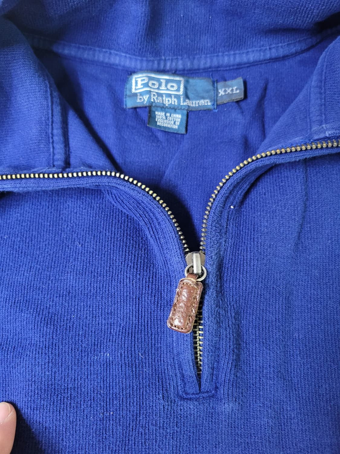 폴로 랄프로렌 네이비 컬러 하프 집업 상품이미지5