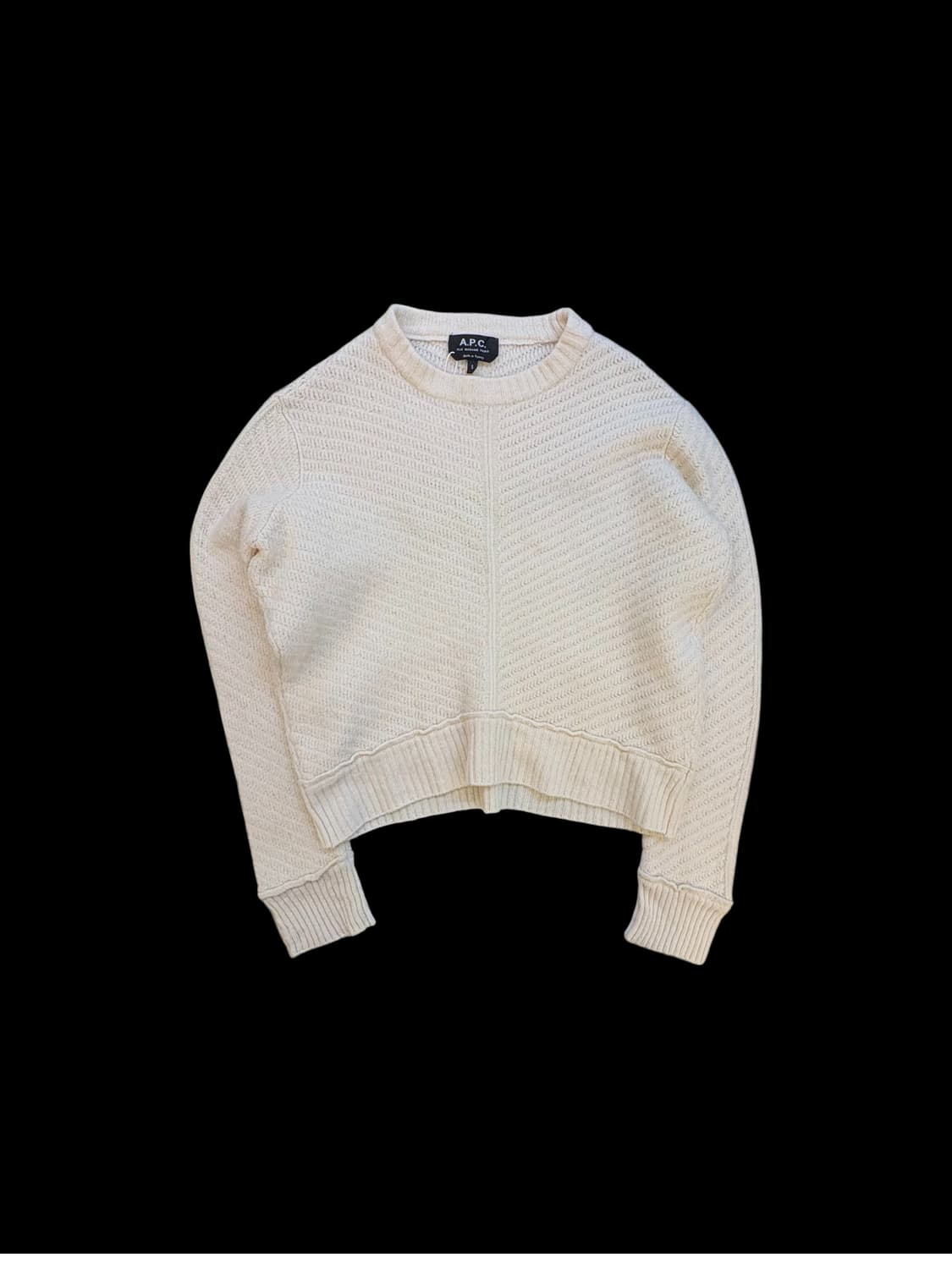 아페쎄 울 텍스쳐드 크롭 니트 상품이미지1